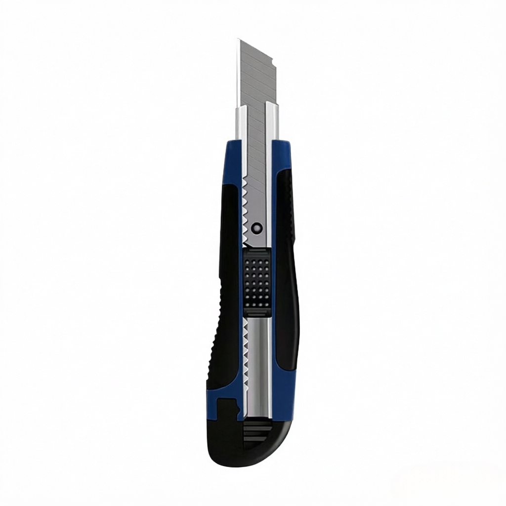 Utility Knife，Retractable Utility Knife Heavy Duty Box Cutter, TPR Non-Slip Handle, ABS Body with Stainless Steel Blade Slot, Extra Replacement Blade Included for Home Office Warehouse Use