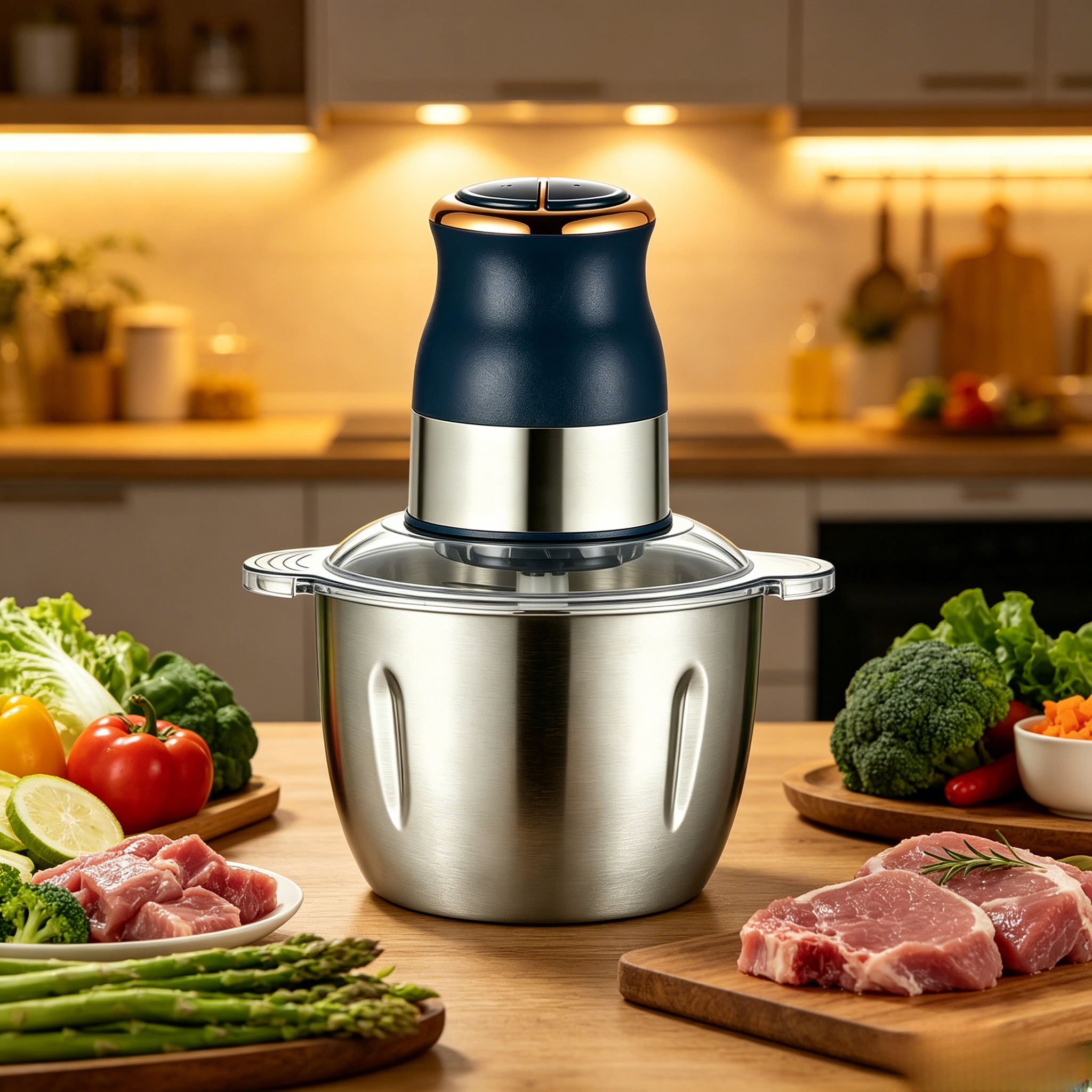 KITCHEN Electric chopper  3 Ltrs Stainless Steel Electric Food Chopper 800W Electric Meat Grinder Meat Blenders  KITCHEN Electric chopper
