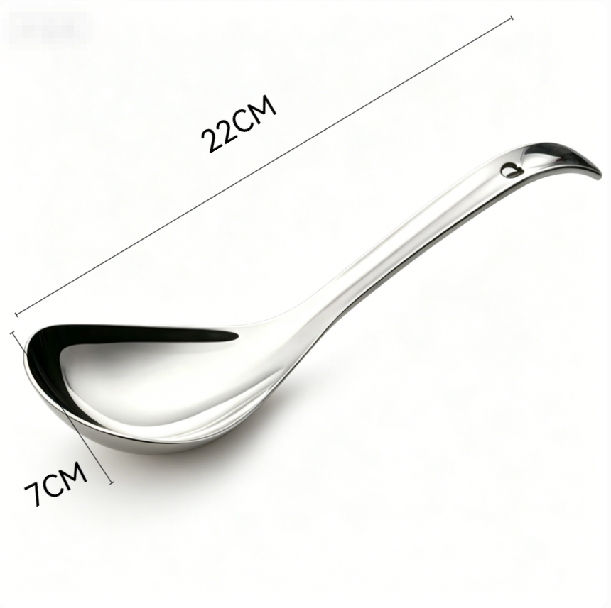 Stainless Steel Rice Spoon Durable Large Handle Dinner Spoon Multifunctional Kitchen Scoop Vertical Mixing Shovel Household Cooking Utensils for Home Dining Use