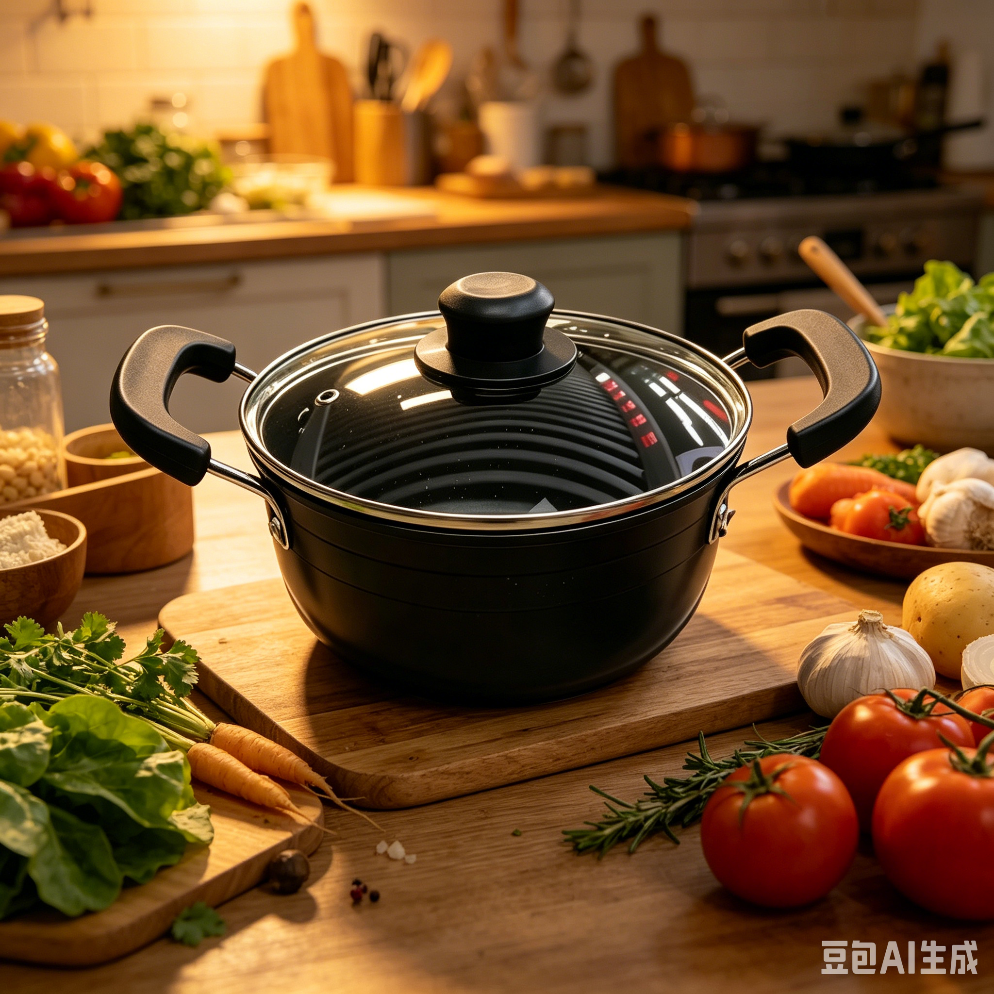 Non-Stick Sufuria Cooking Pot , Heat Resistant Handle,Non-stick Iron Marble Coating Cookware Set Sufuria Set Cooking Pot Set Suitable (6PCS 18/20/22/24/26/28CM Pots+6PCS Glass Lids)