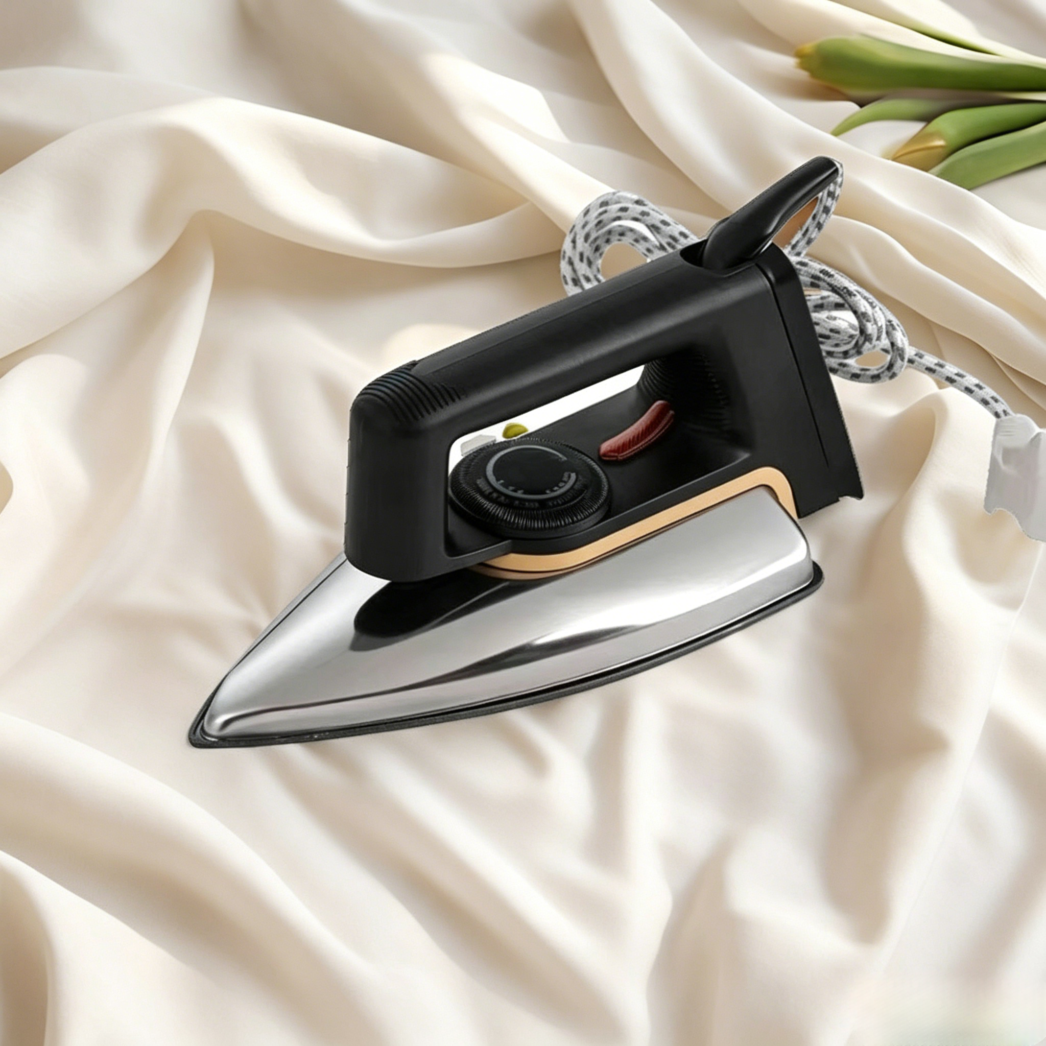 Deluxe Dry Iron Portable Dry Electric Iron Stainless Steel Soleplate Fast Heating Household Clothes Iron HT-YD-1001 For Home Daily Use，dry electric iron, stainless steel soleplate iron