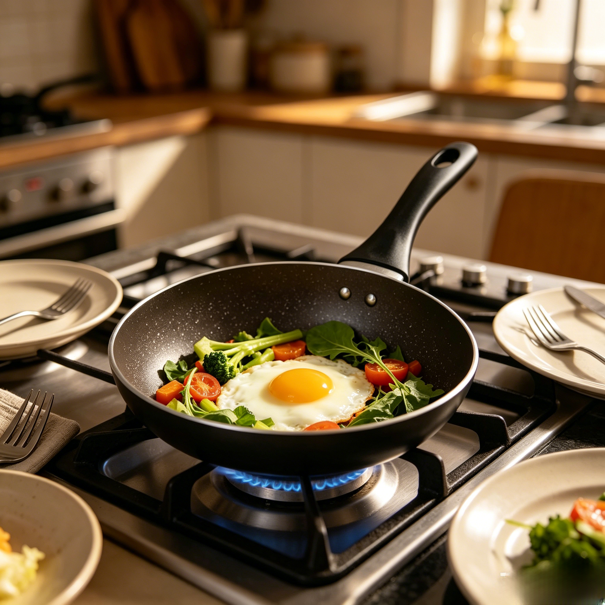 Non-Stick Saucepan,20CM/22CM/24CM/26CM/28CM  non stick sufuria,chapati frying pan,mandazi cook pan,gas charcoal compatible pot,outdoor camping cookware,home kitchen saucepan