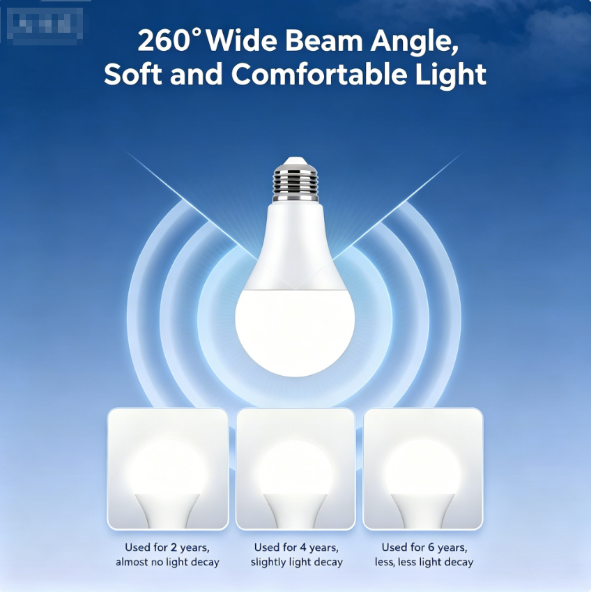 12W/15W rotary LED bulbs, energy-saving indoor lighting products, suitable for homes, kitchens, bedrooms and factories.