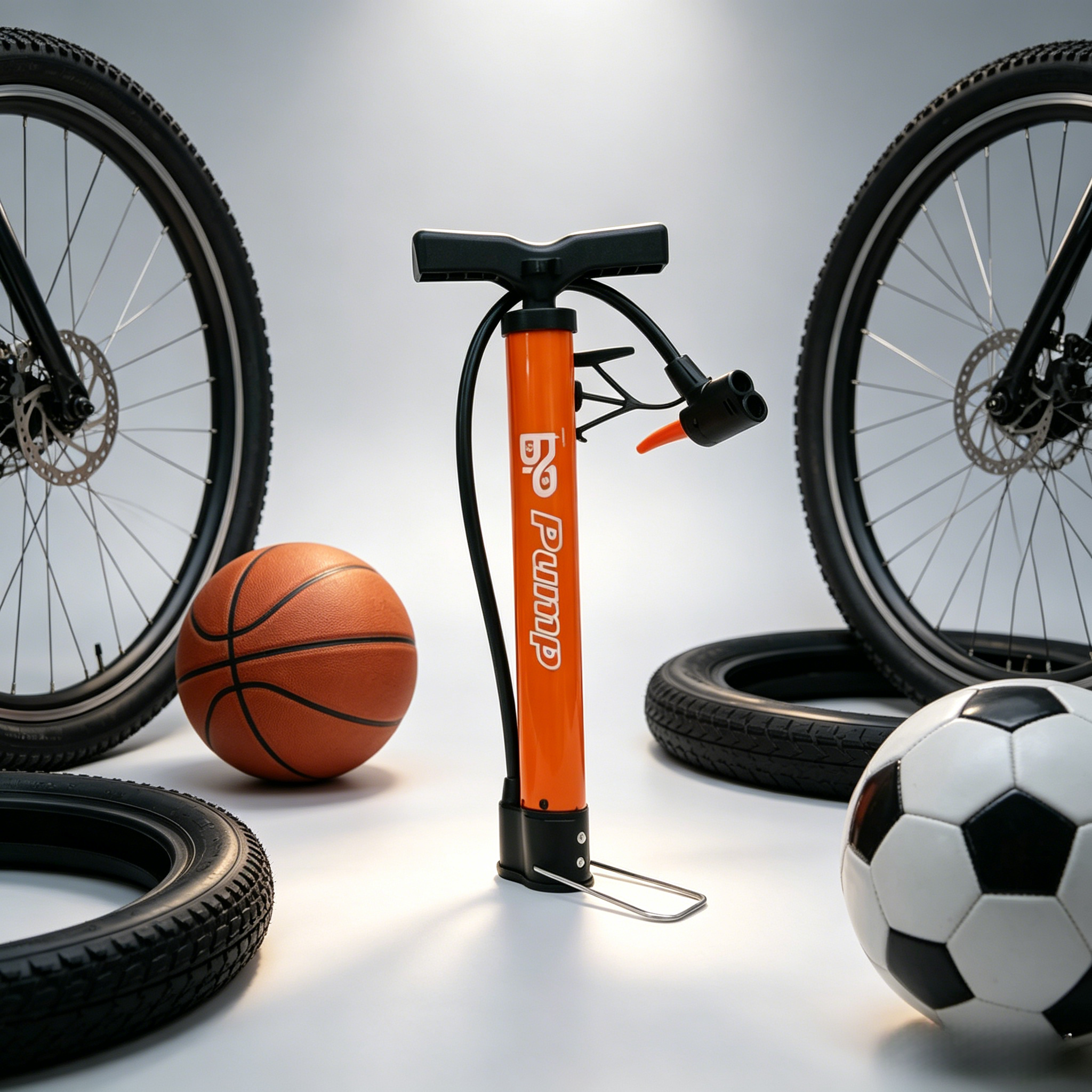 Pump，Iron Tube Air Pump, Heavy Duty Portable Hand Pump, High Pressure Anti-Rust Tyre Inflator, Universal Bicycle & Motorcycle Compact Air Pump For Daily Use
