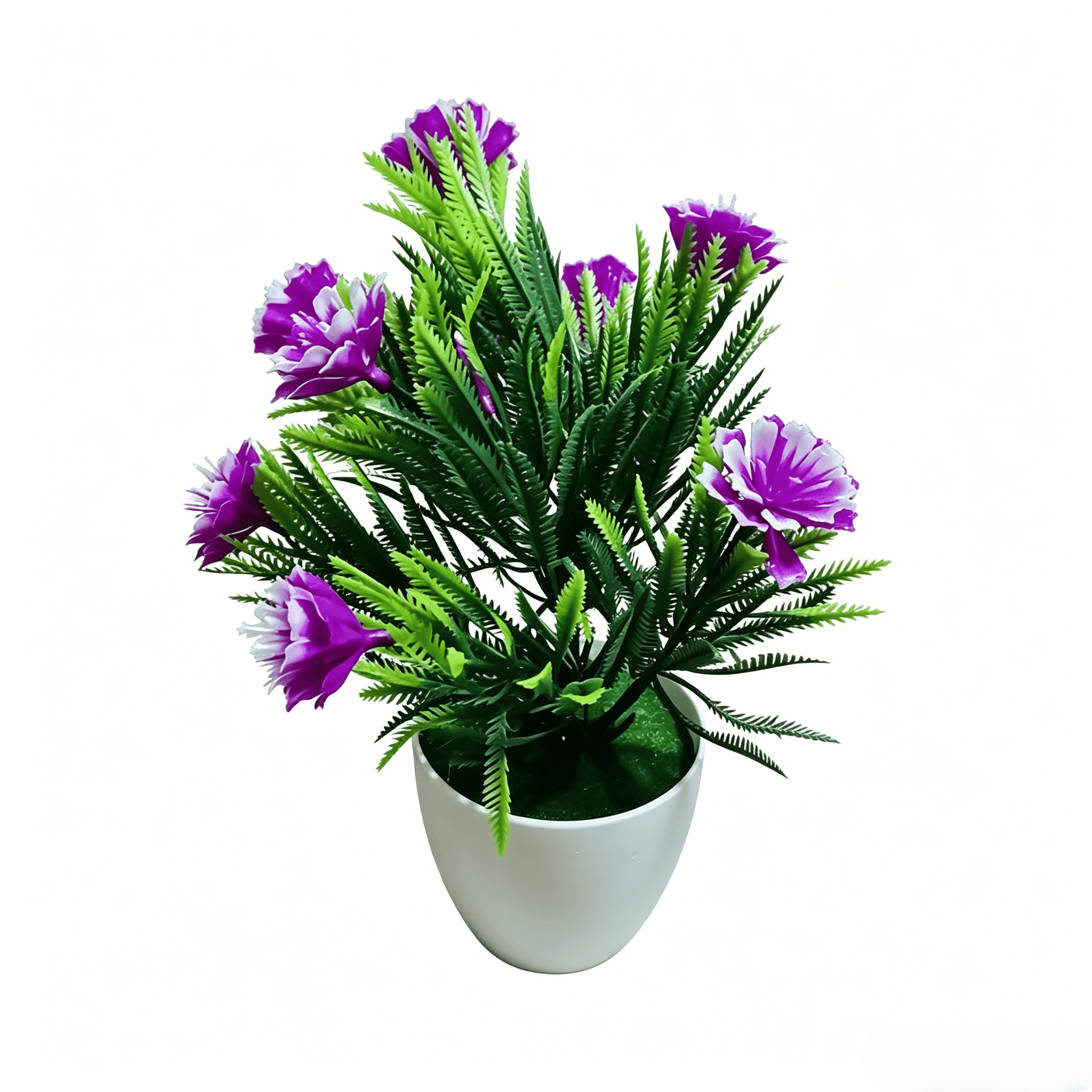 2pcs Fake Potted Artificial Flowers，Artificial Potted Plants, Fake Flowers with Base, All Season Decor for Dining Table, Desktop, Home, Bathroom & Office Decoration