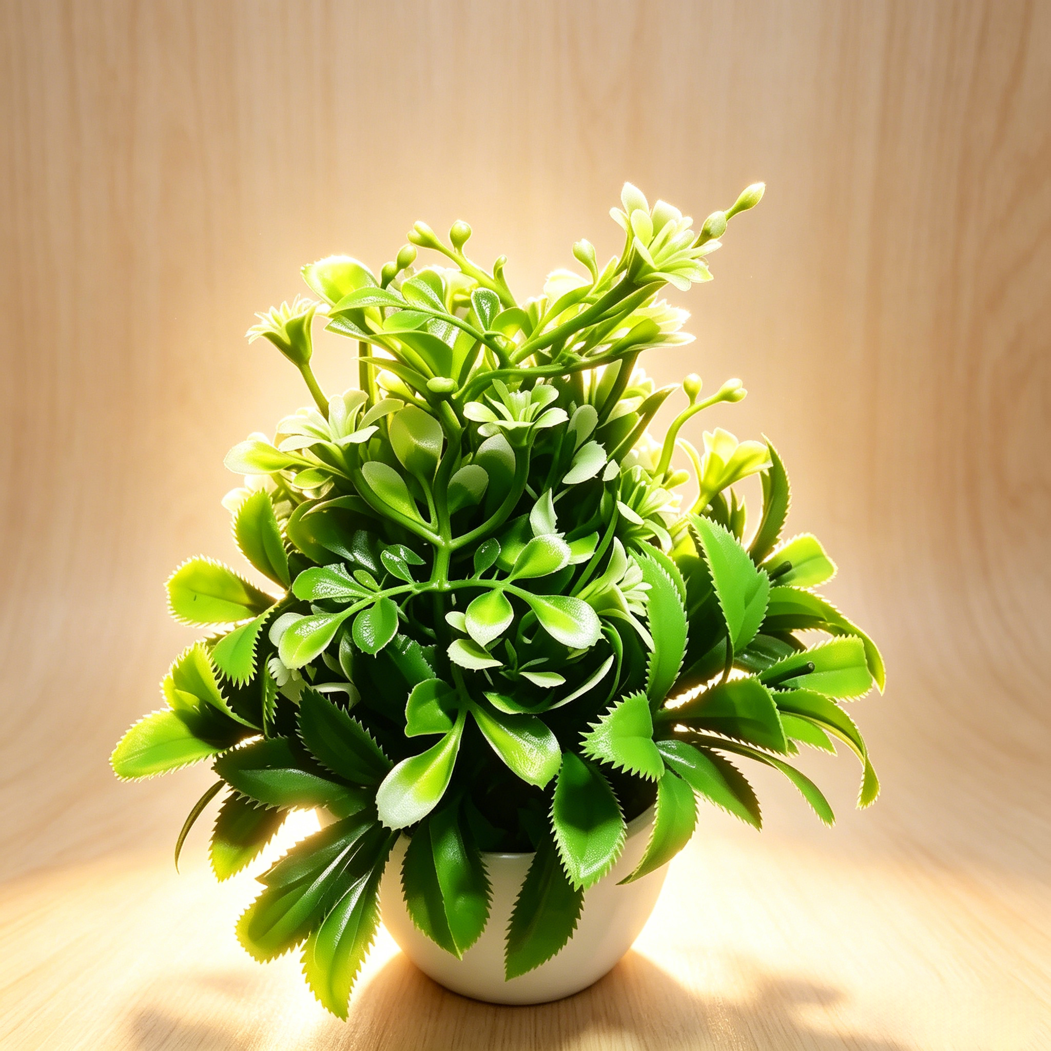 2Pcs Artificial Flowers with Plastic Pots, Realistic Artificial Flower Potted Set,Fake Potted Plants for Home Office Commercial Decoration