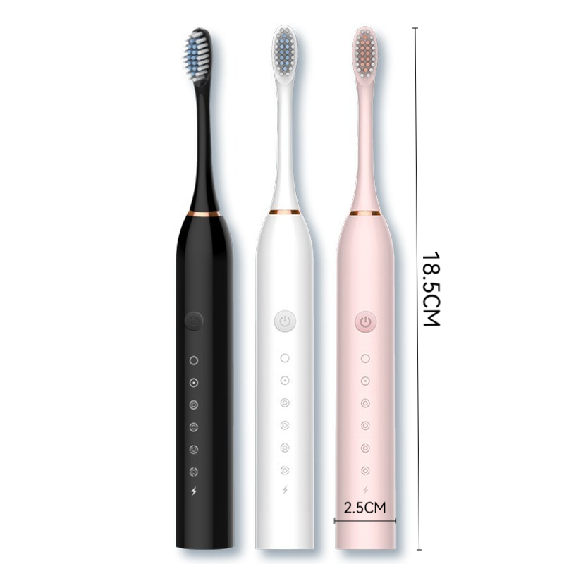 Ultra White Soft Bristle Electric Toothbrush with 4 Brush Heads, USB Rechargeable, Multi-Mode & Smart Timer