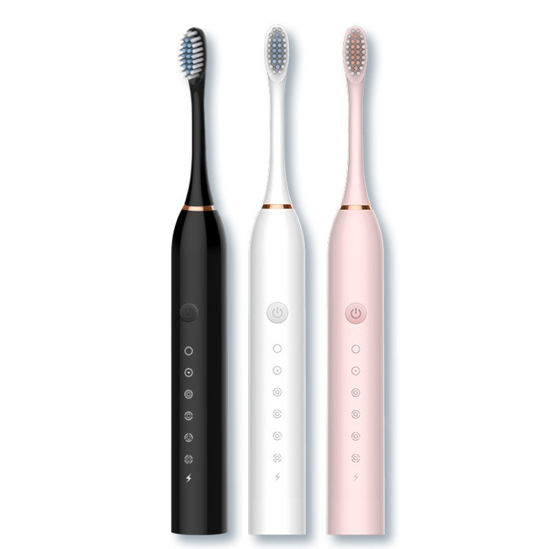 Ultra White Soft Bristle Electric Toothbrush with 4 Brush Heads, USB Rechargeable, Multi-Mode & Smart Timer