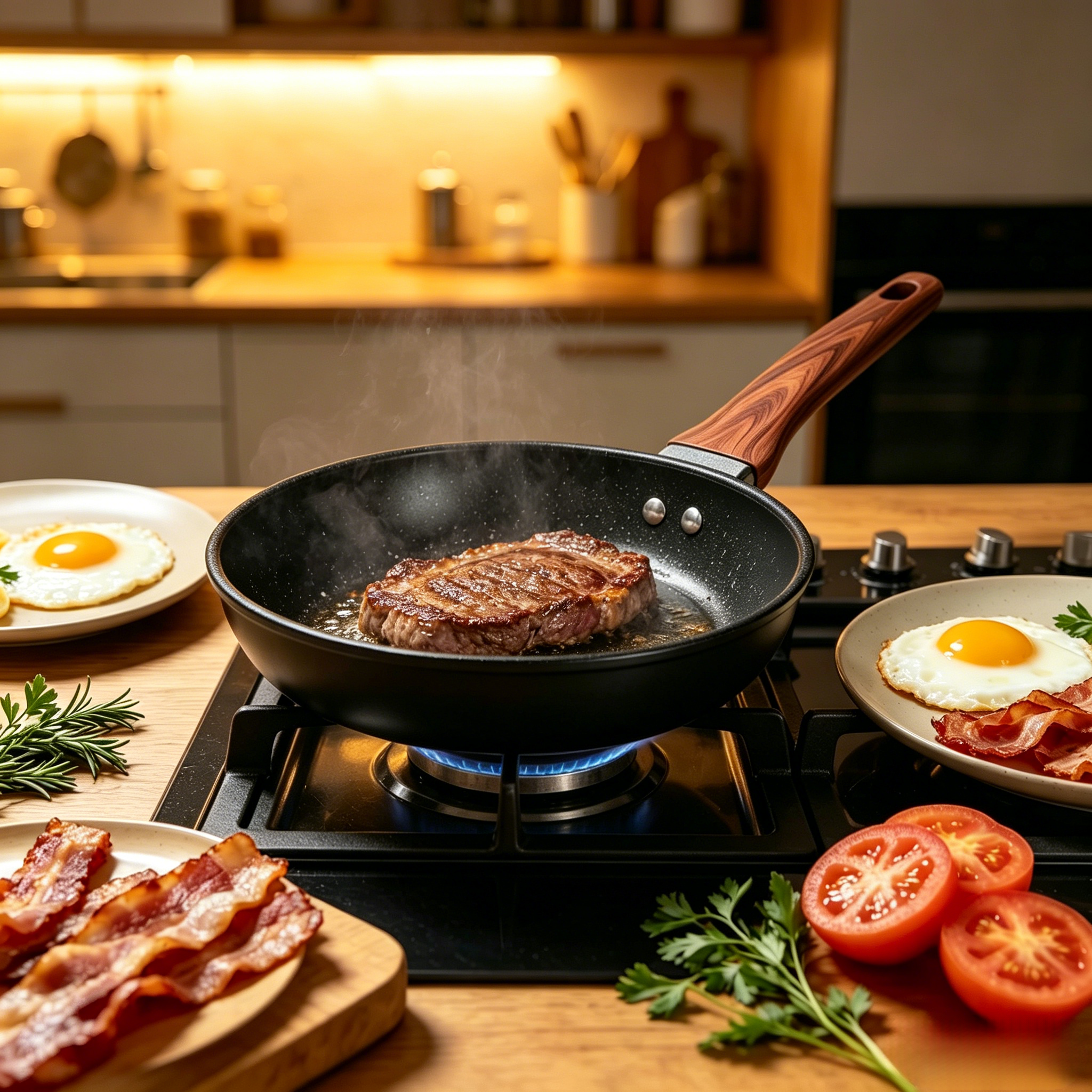 Non Stick Cooking Pan Multi-size Non-Stick Saucepan 20-28CM, chapati frying pan,mandazi cook pan,gas charcoal compatible pot,outdoor camping cookware,home kitchen saucepan,deep fry sufuria pot