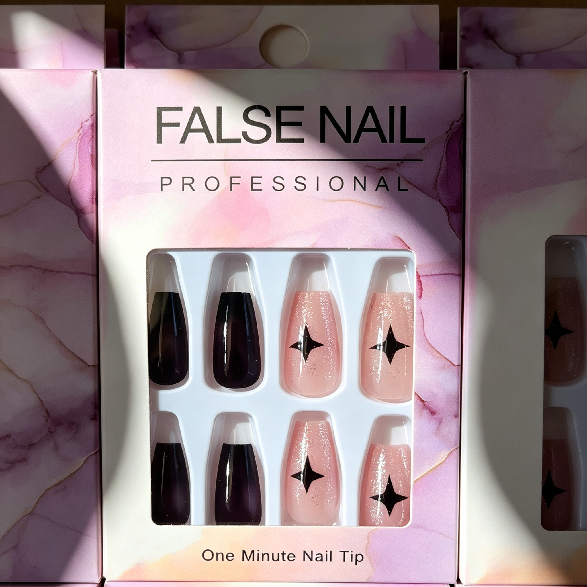French False Nails（Give away jelly gelatin） Fake Nail Tips, Reusable Stick On Nails, Natural Nude Press Ons, Coffin Shape False Nails, Easy Glue On Nails, DIY Manicure Kit, Quick Press On Nails