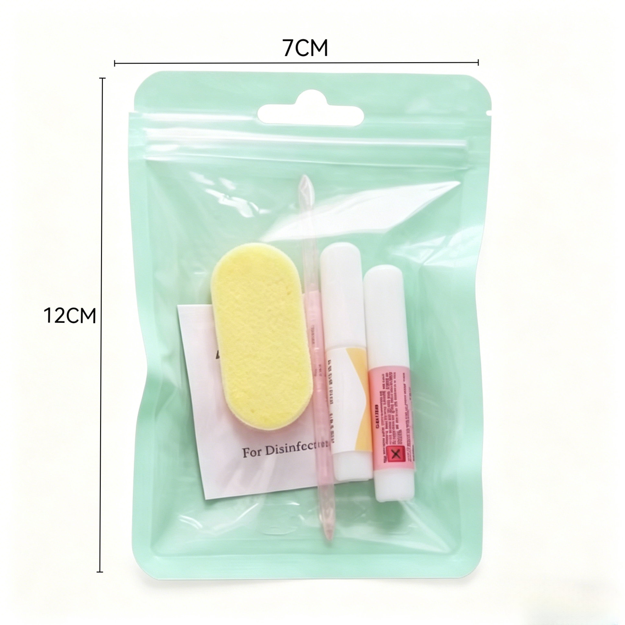 Super-strong adhesive jelly-like glue, 6-piece pack, jelly glue, alcohol cotton pads, crystal rods, glue, degreasing agent, nail file, solid adhesive materials set for manicure tools view 3