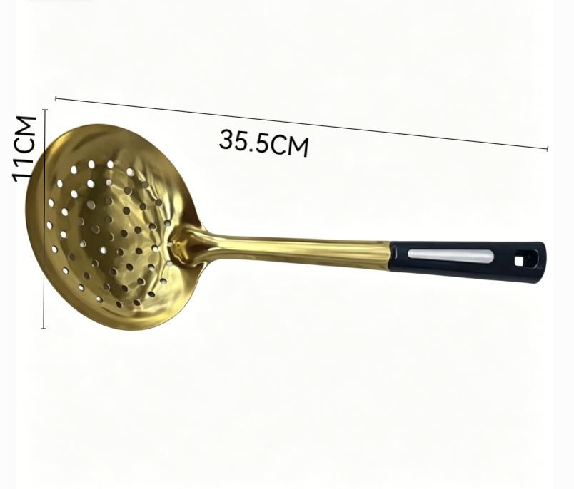 Stainless Steel Skimmer Strainer with Heat Resistant Handle, Metal Fry Pan Deep Pot Cooking Tool for Pancakes, Vegetables & Home Kitchen Use
