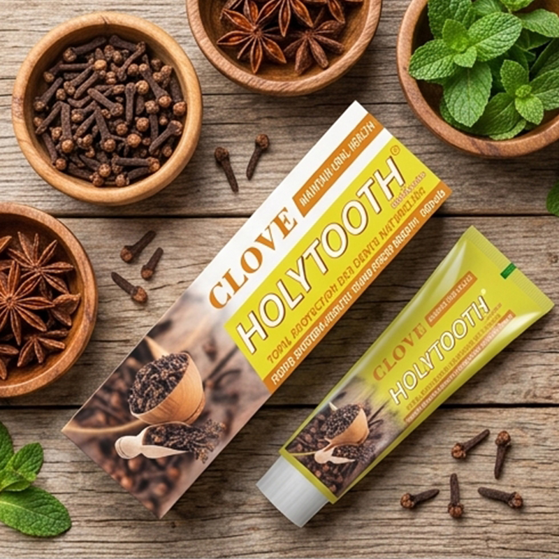 Toothpaste Clove Flavour Holytooth Toothpaste Whitening Toothpaste  Fresh Breath Anti Cavity Gum Care Deep Cleaning Daily Oral Care