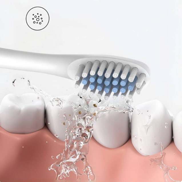 Ultra White Soft Bristle Electric Toothbrush with 4 Brush Heads, USB Rechargeable, Multi-Mode & Smart Timer