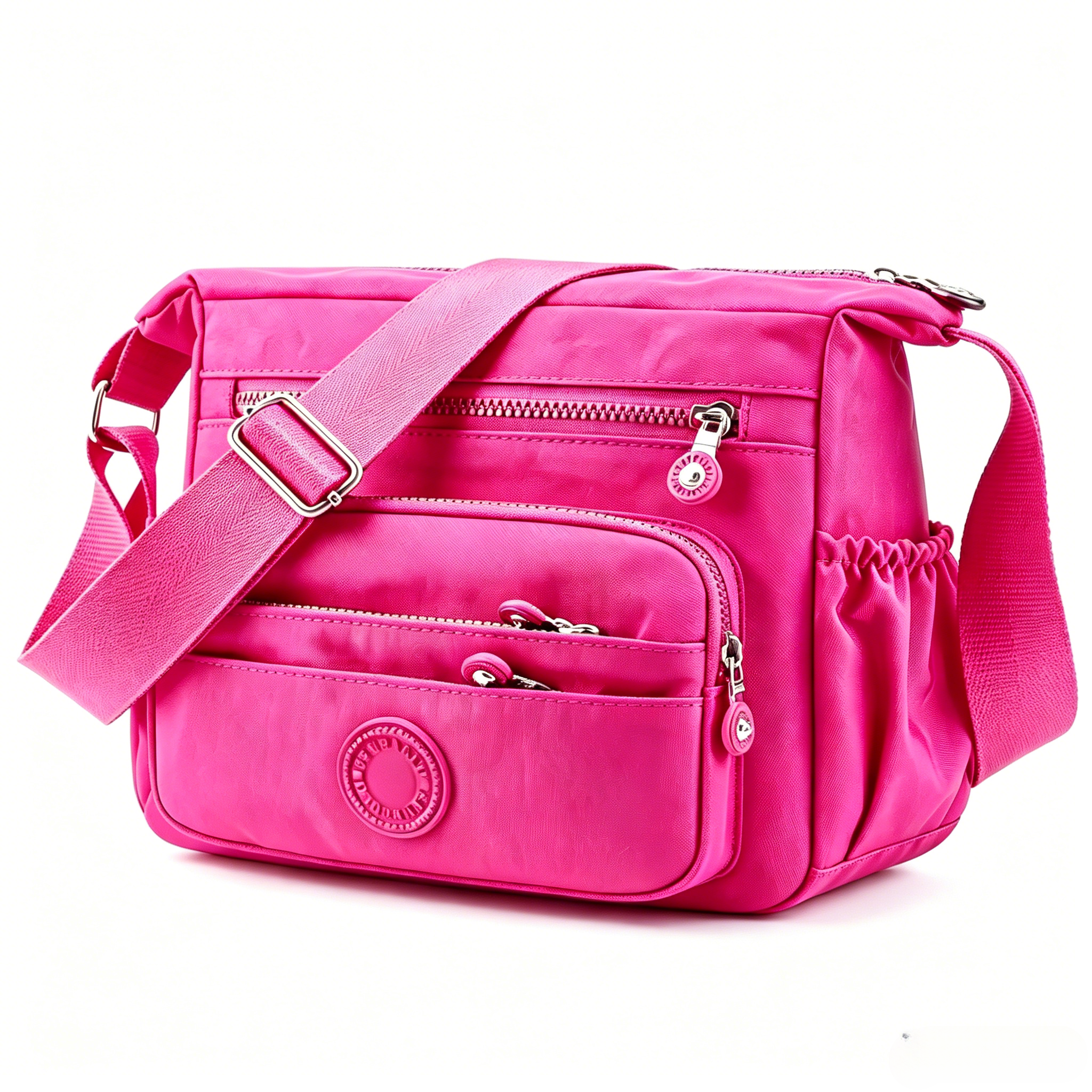 Women Multi Compartment Crossbody Bag Big Space Waterproof Ladies Shoulder Bag Adjustable Strap Daily Travel Shopping Handbag With Coin Pocket