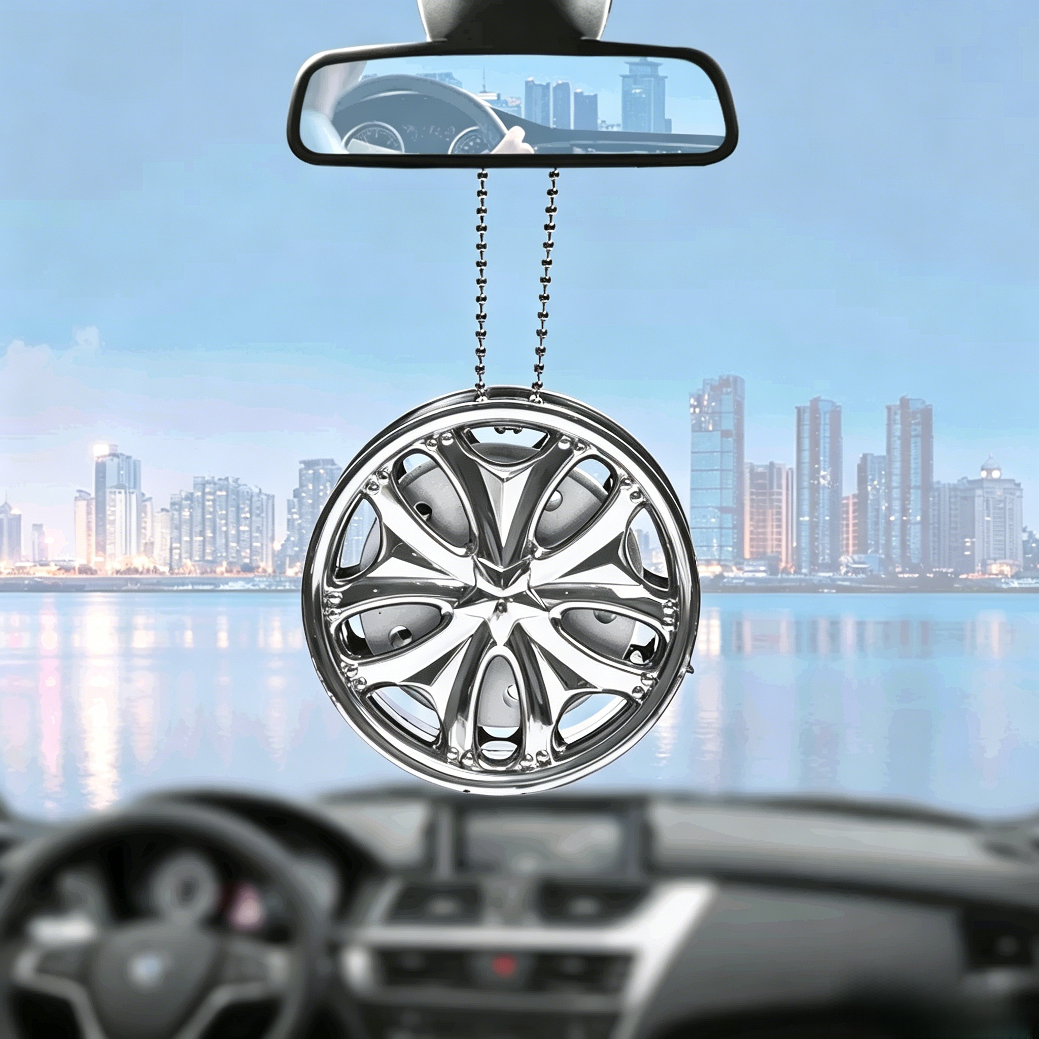 Hanging car perfume, wheel rim car freshener, car mirror air freshener, car interior decor, car scent pendant, auto fragrance ornament, long lasting car air freshener, car modification accessories