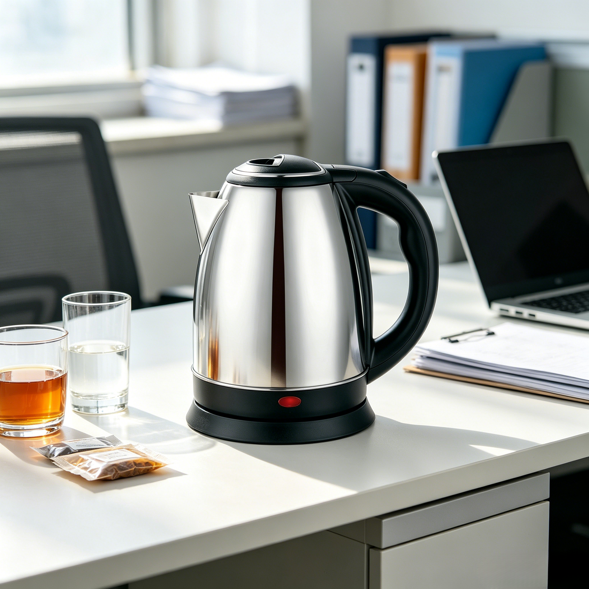 2.2L Stainless Steel Cordless Electric Kettle 1500W Fast Boil Water Boiler, Auto Shut Off & Anti Dry Protection, Anti-Splash U Spout Large Capacity Electric Water Heater for Home Kitchen Office Use