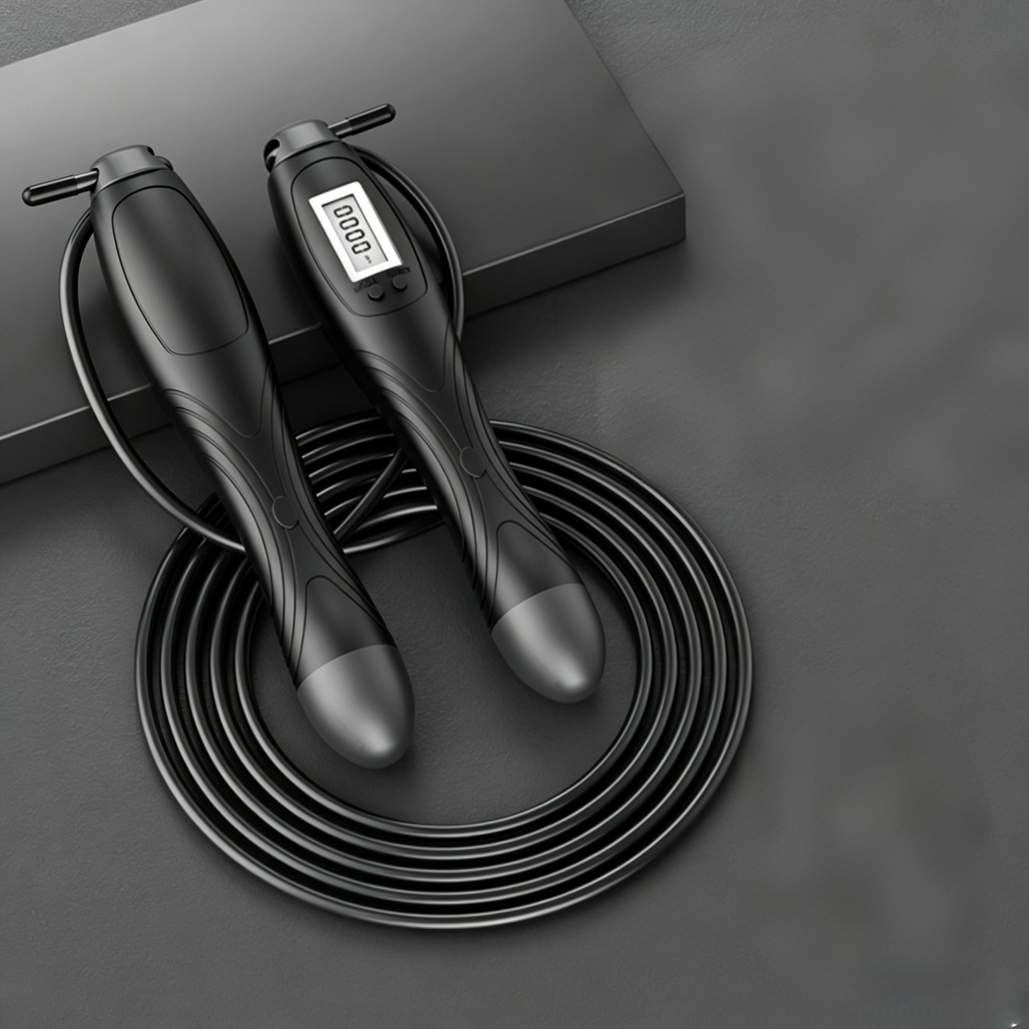 Jump Rope with Electronic Counter Professional Adjustable Fast Speed Counting Skipping Rope Jumping Wire Workout Equipments,Skipping rope gym rope home training count rope Men Women and Kids
