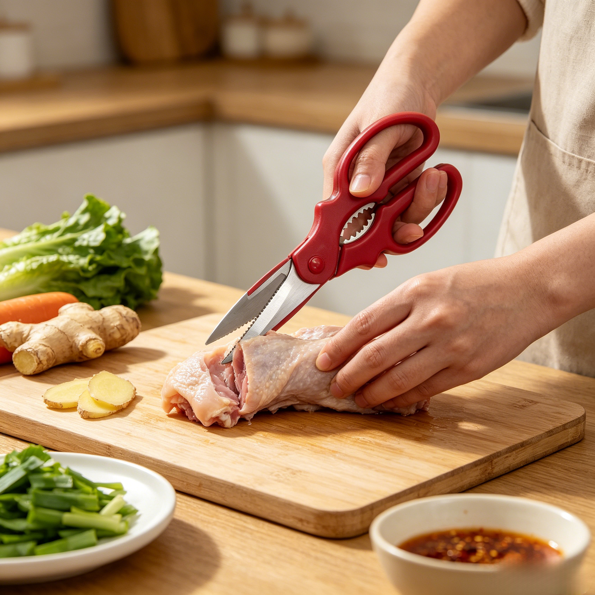 kitchen scissors, poultry scissors, bone cutting scissors, multifunctional kitchen shears, fish cutting scissors, chicken bone scissors, household kitchen cutter, food scissors, barbecue shears