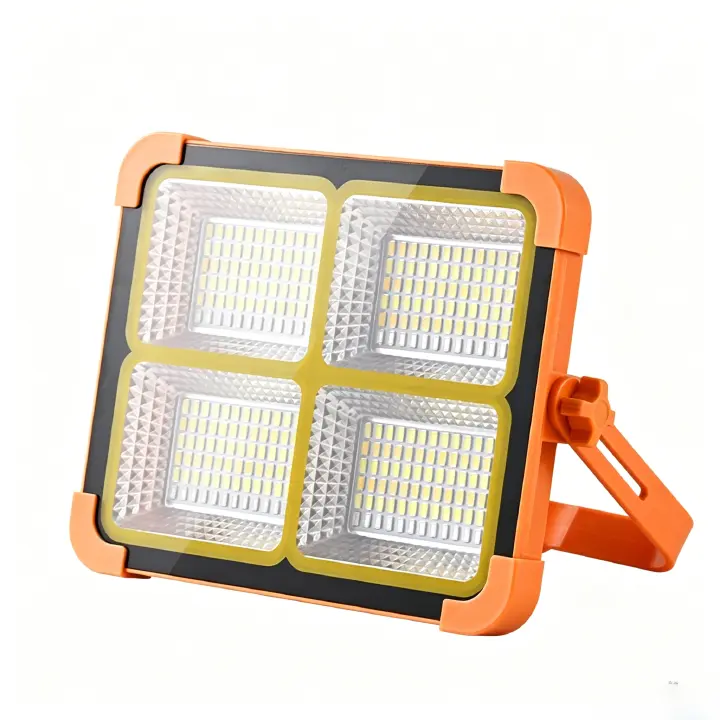 High Power Super Bright Solar LED Flood Light Waterproof Outdoor Solar Wall Lamp Solar Street Light With Solar Panel For Garden Garage Pathway  Power Cut Backup Lighting Support Mobile Phone Charging