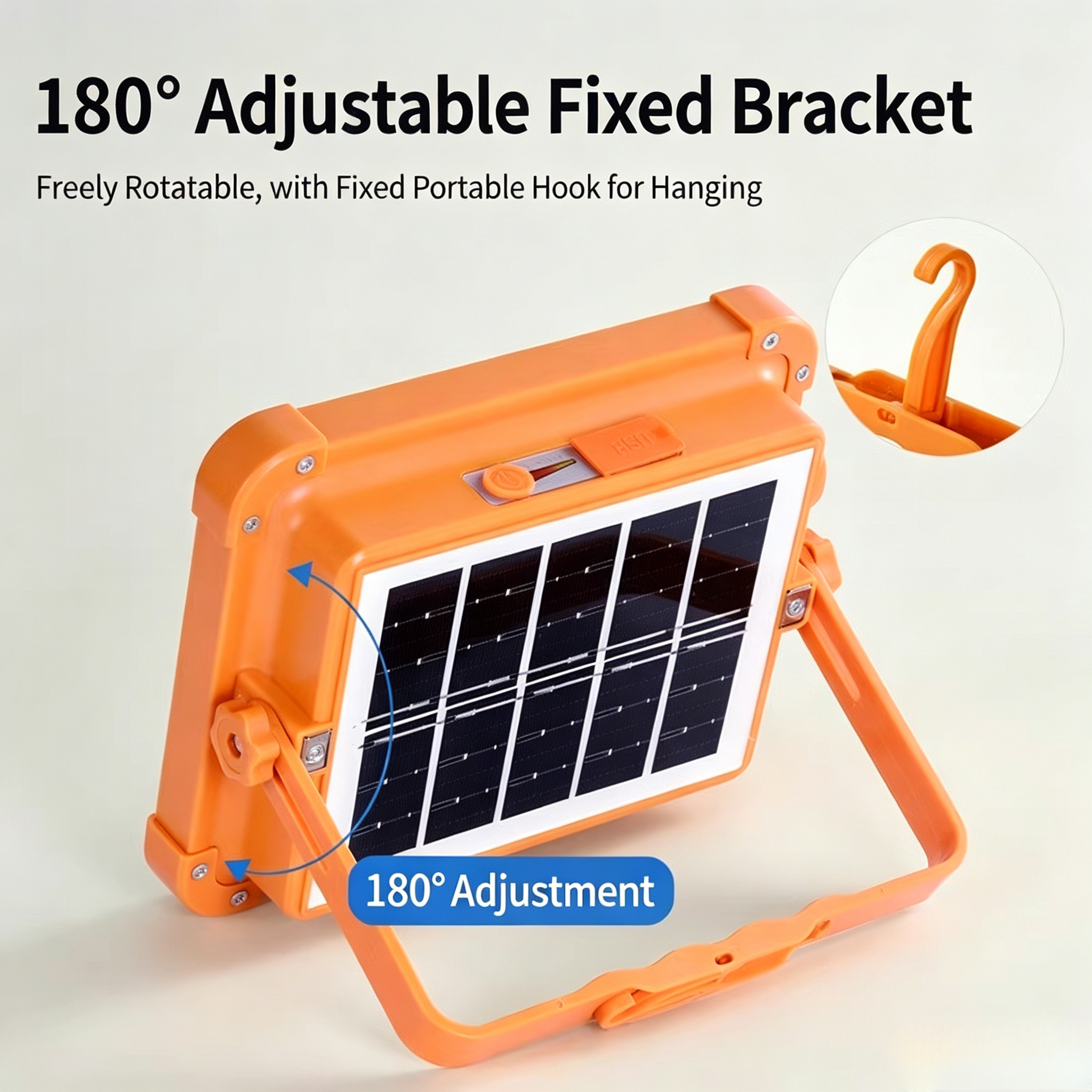High Power Super Bright Solar LED Flood Light Waterproof Outdoor Solar Wall Lamp Solar Street Light With Solar Panel For Garden Garage Pathway  Power Cut Backup Lighting Support Mobile Phone Charging