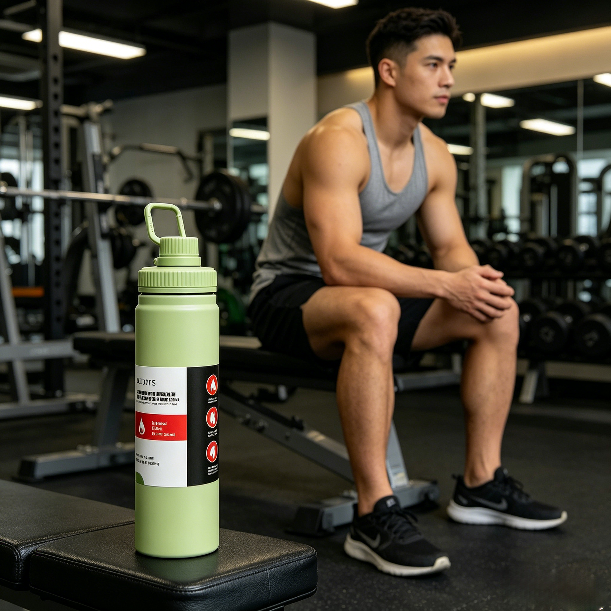 800ml Bottle Water Cup | Insulated Stainless Steel Cup | Shaker Bottle | Travel Mug | Dishwasher Safe | Fits Car Cup Holders，Large-capacity outdoor portable sports water bottle