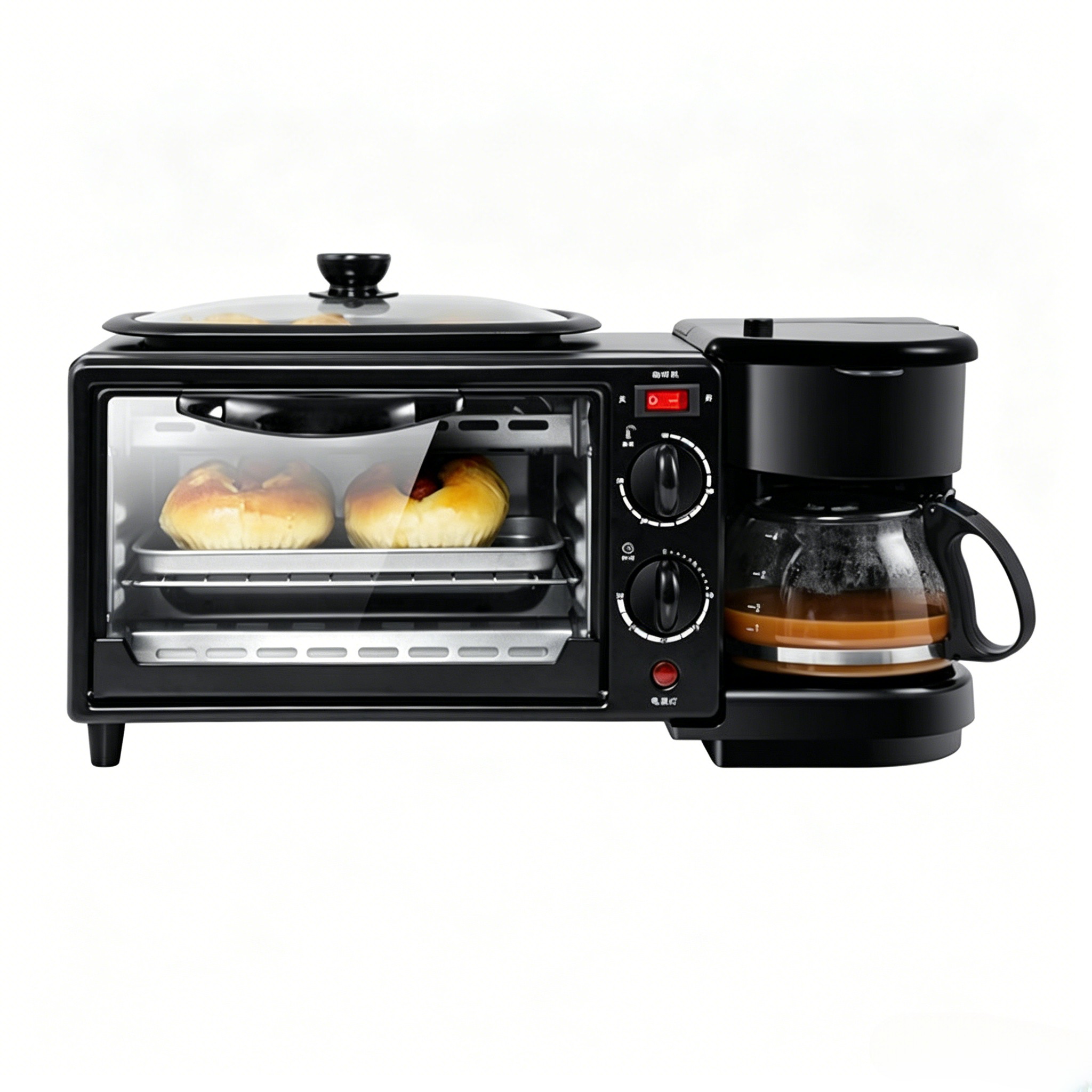 3 In 1 MultiFunction Reki Breakfast Maker Machine with 12L oven Maker Machine with Grill, Tea-Coffee Maker
