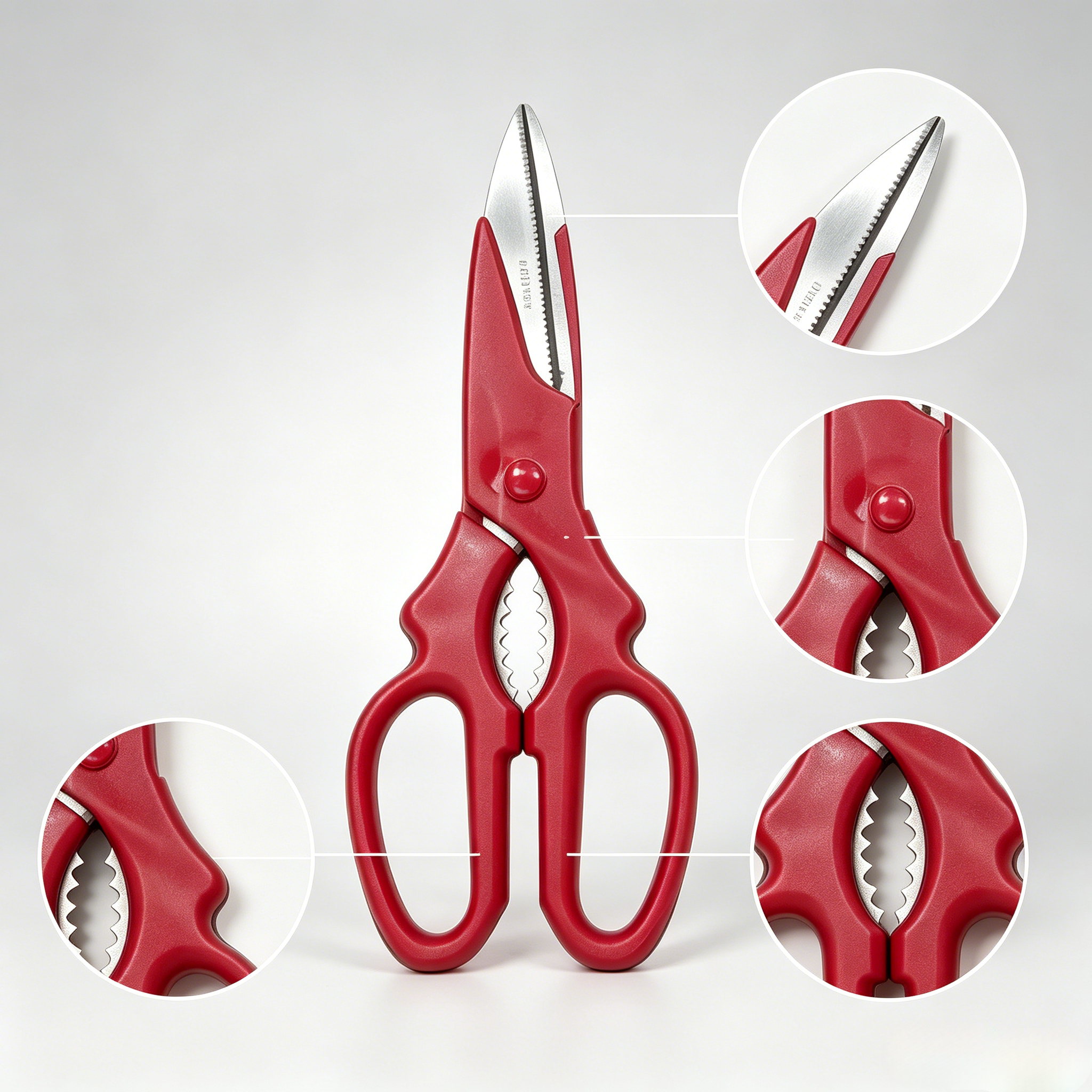 kitchen scissors, poultry scissors, bone cutting scissors, multifunctional kitchen shears, fish cutting scissors, chicken bone scissors, household kitchen cutter, food scissors, barbecue shears