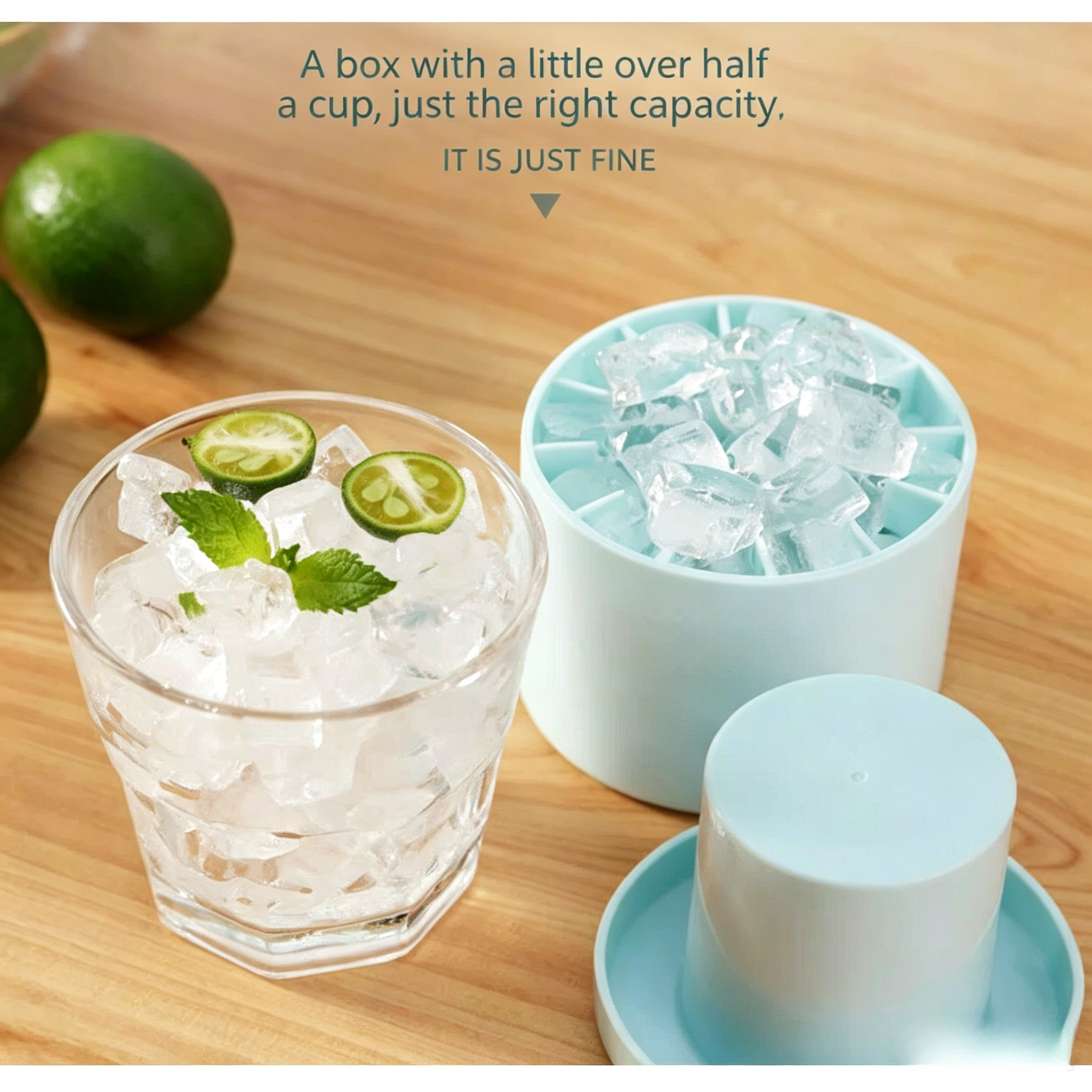 2Pcs Round Silicone Ice Cube Tray With Lid  Reusable Ice Maker Mold For Home Kitchen