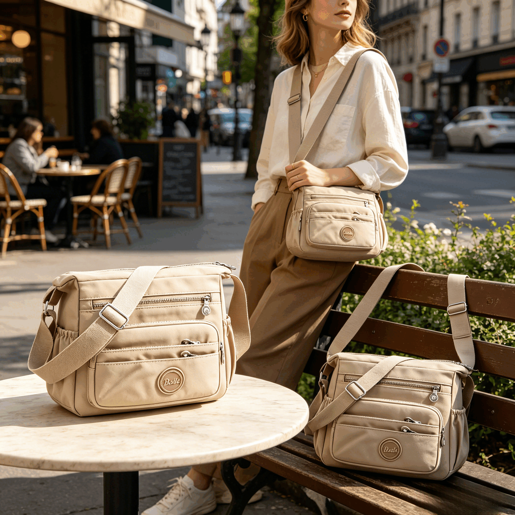 Women Multi Compartment Crossbody Bag Big Space Waterproof Ladies Shoulder Bag Adjustable Strap Daily Travel Shopping Handbag With Coin Pocket