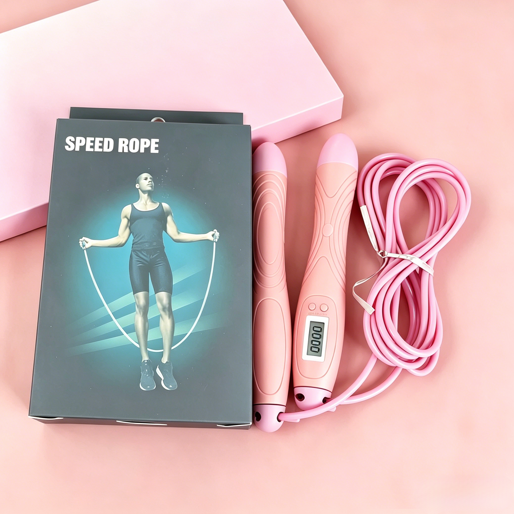 Jump Rope with Electronic Counter Professional Adjustable Fast Speed Counting Skipping Rope Jumping Wire Workout Equipments,Skipping rope gym rope home training count rope Men Women and Kids