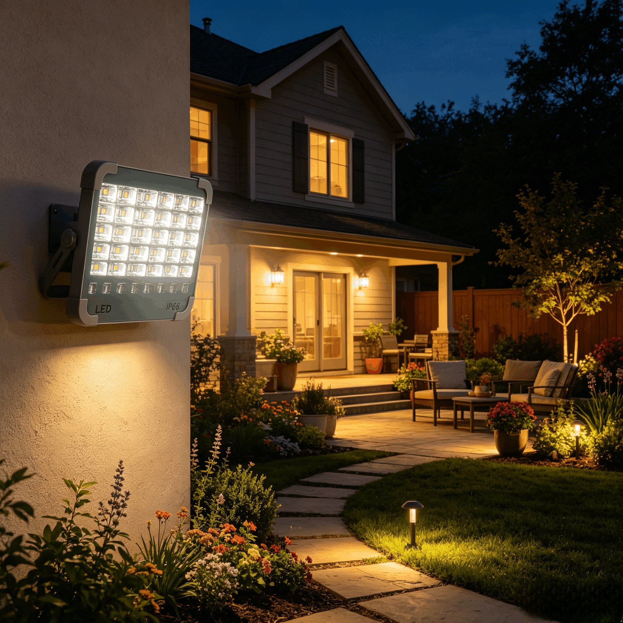 New Solar Powered Flood Light Rechargeable Emergency Spotlight With Phone Charger IP67 Waterproof Portable Solar Light For Kenya Home Garden Wall Street Stall Camping Power Cut Backup Lighting