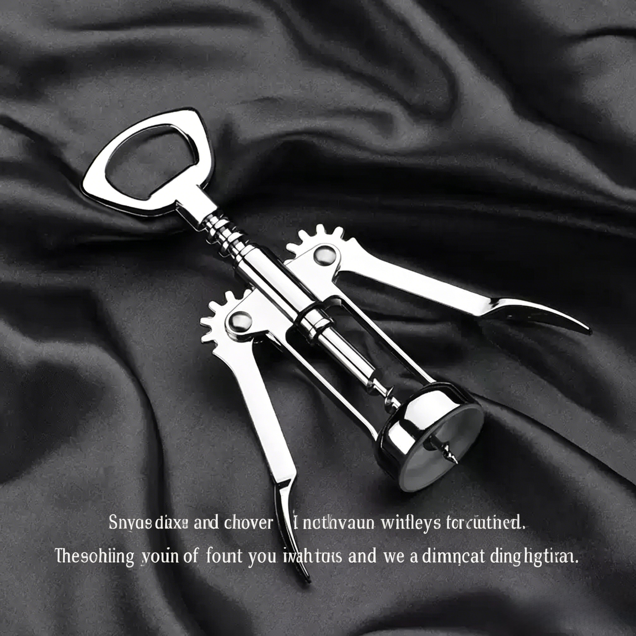 Stainless Steel Wing Corkscrew Wine & Beer Bottle Opener - Heavy Duty, Easy to Use, Ideal for Home & Bar，2-in-1 Wine & Beer Opener