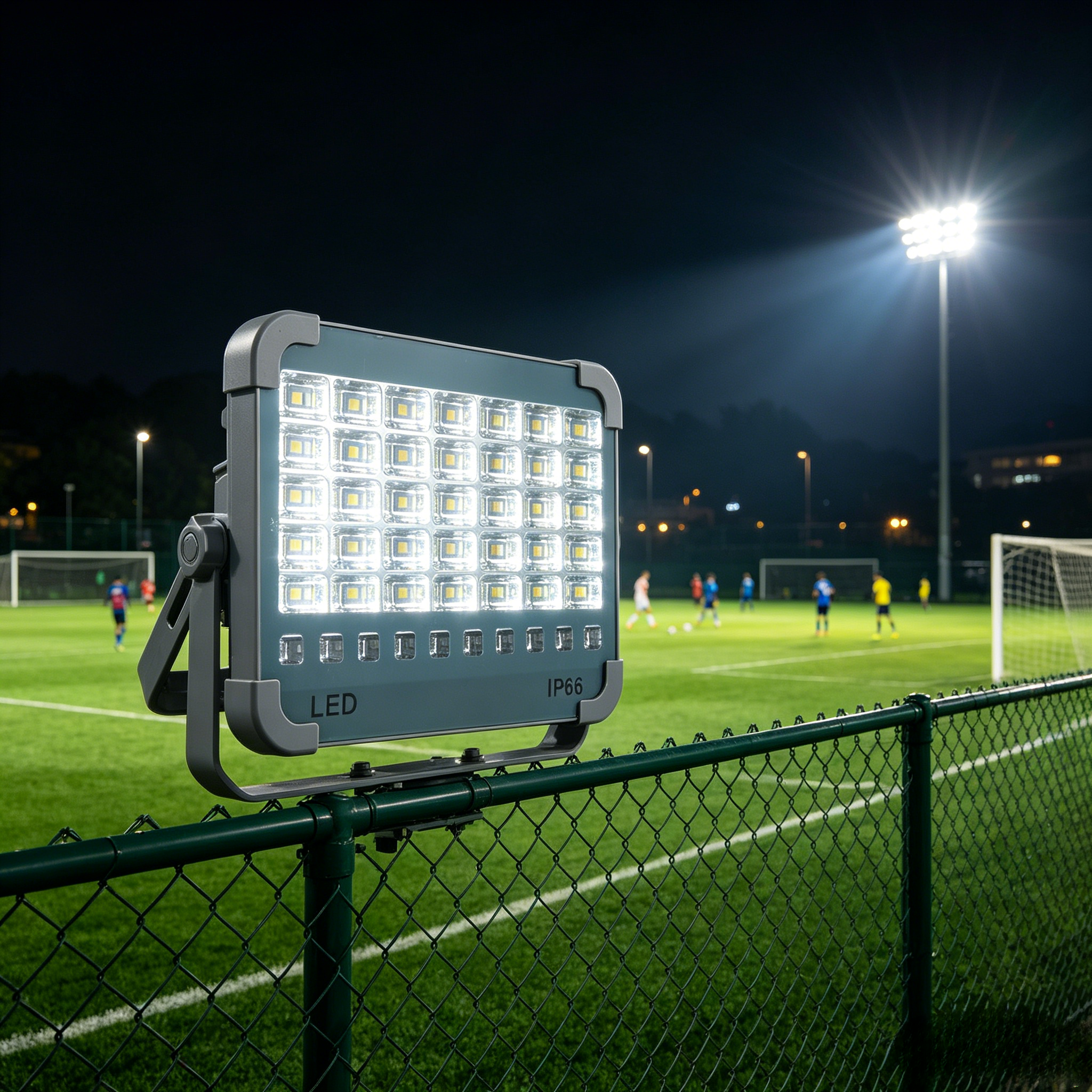 New Solar Powered Flood Light Rechargeable Emergency Spotlight With Phone Charger IP67 Waterproof Portable Solar Light For Kenya Home Garden Wall Street Stall Camping Power Cut Backup Lighting