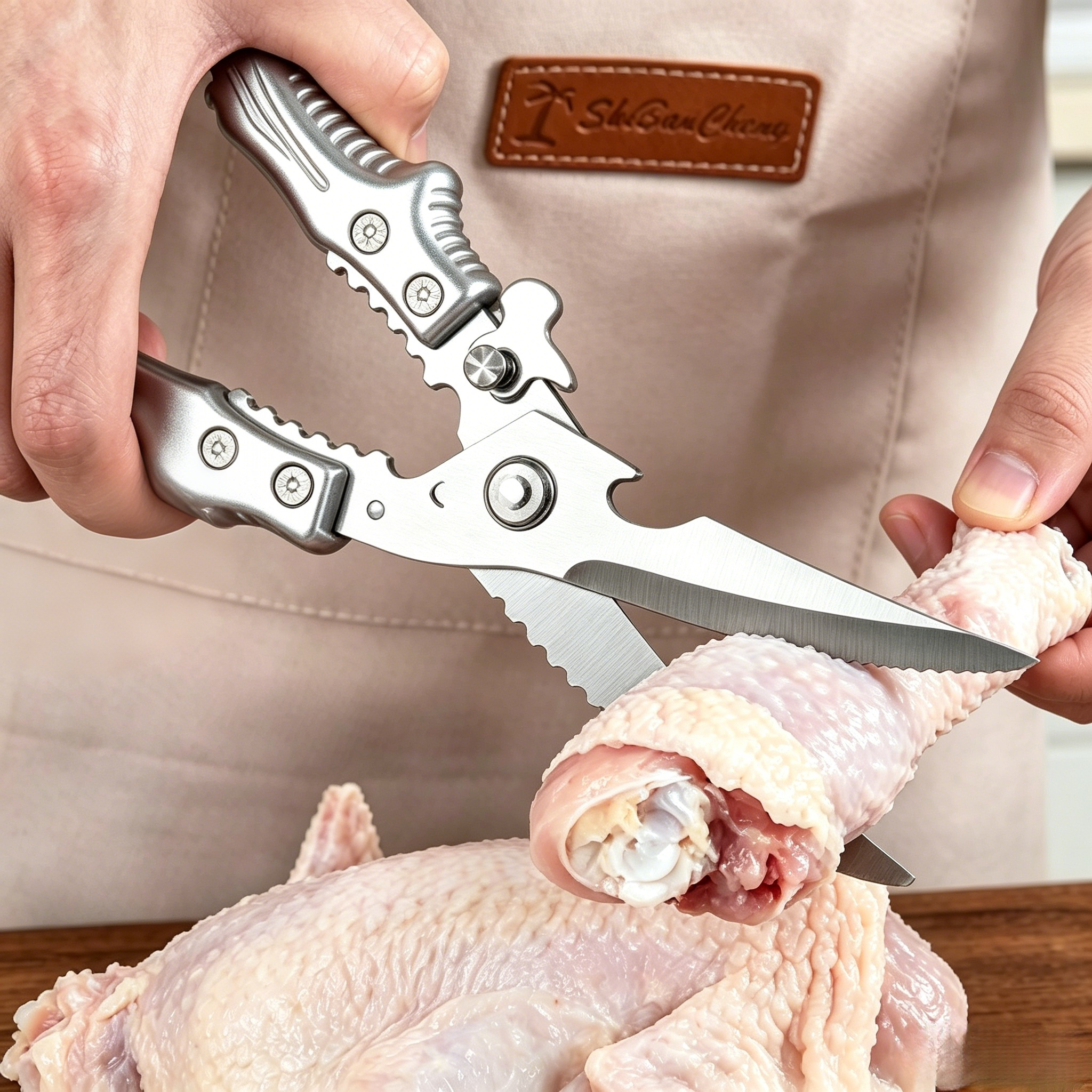 kitchen scissors, poultry scissors, bone cutting scissors, multifunctional kitchen shears, fish cutting scissors, chicken bone scissors, household kitchen cutter, food scissors, barbecue shears