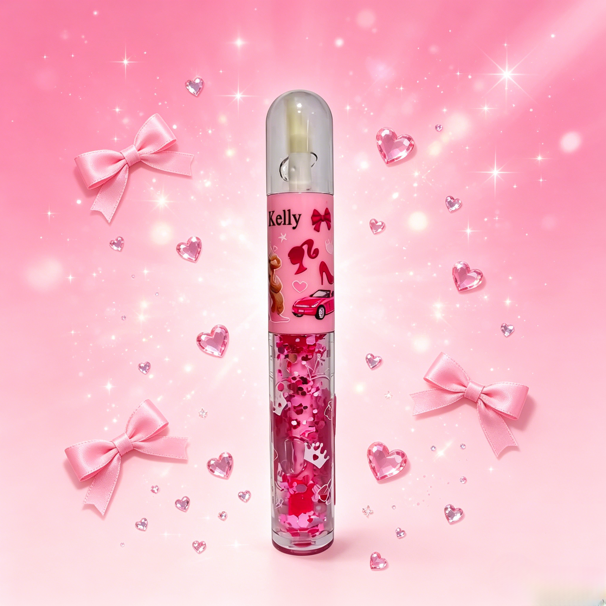 Double-headed glossy lip balm, mirror-like hydrating lip gloss, long-lasting cute cartoon lip color, suitable for girls and women to use view 8