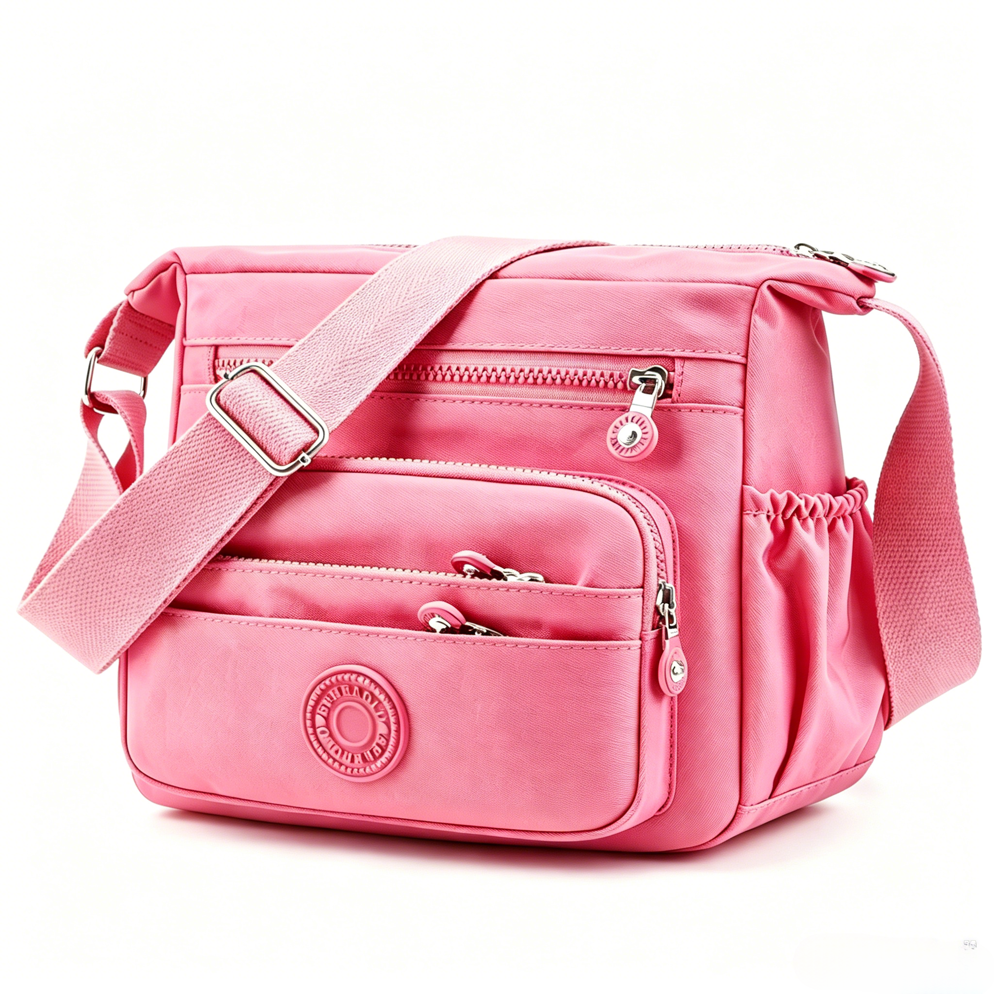 Women Multi Compartment Crossbody Bag Big Space Waterproof Ladies Shoulder Bag Adjustable Strap Daily Travel Shopping Handbag With Coin Pocket