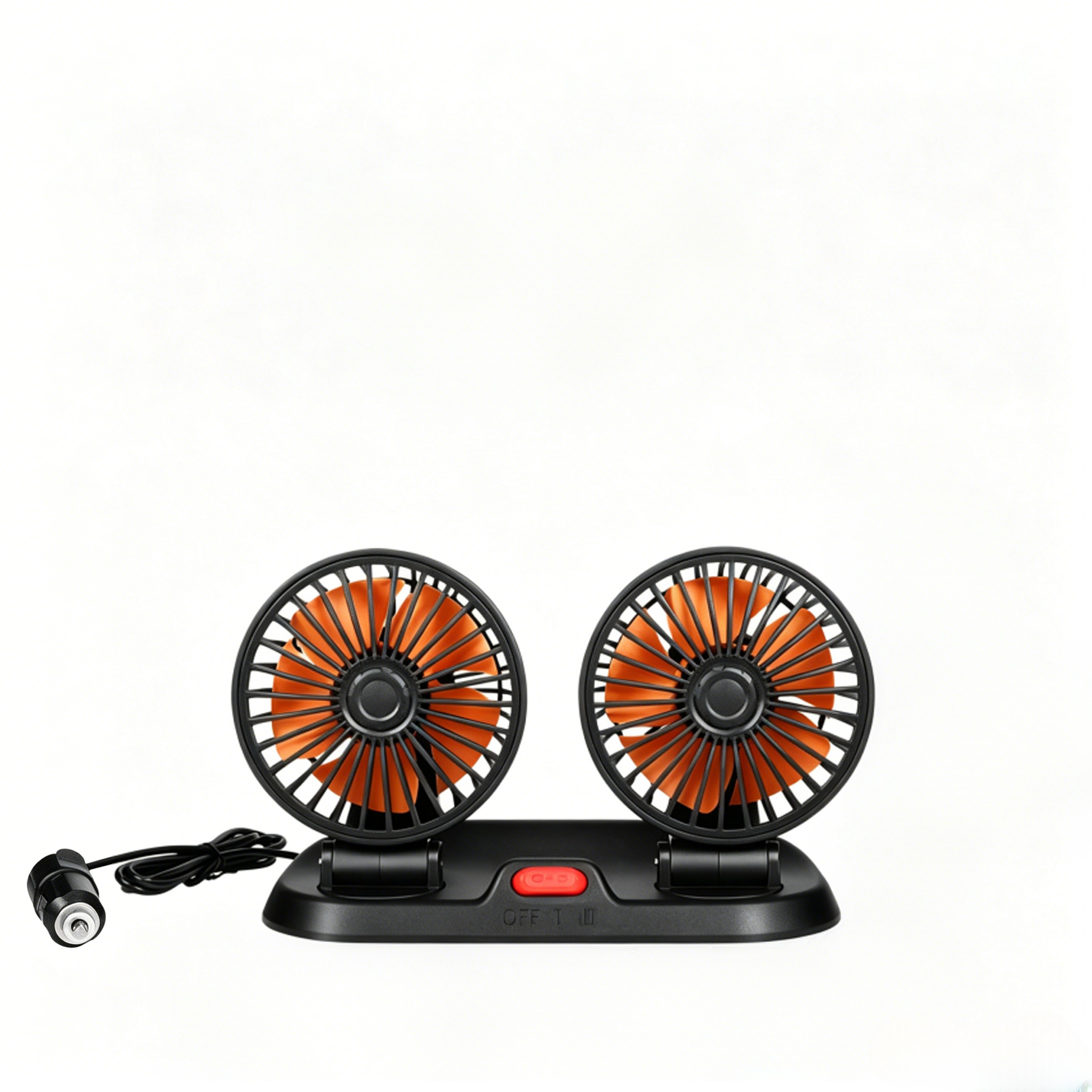 2 speed Double headed vehicle fan Car Fan Electric Car Cooling Fan Dual Head   For Car Truck SUV Electric Vehicle 12V Cigarette Plug Car Air Cooler