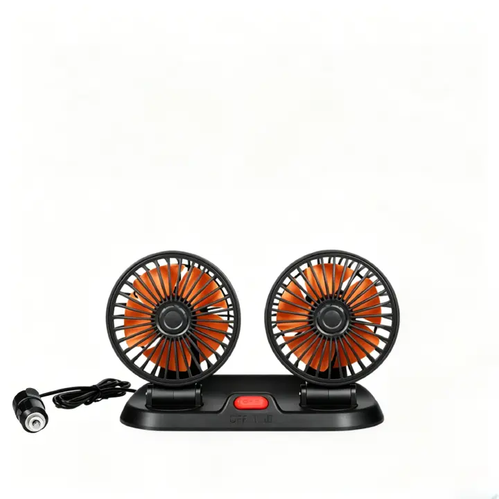 2 speed Double headed vehicle fan Car Fan Electric Car Cooling Fan Dual Head   For Car Truck SUV Electric Vehicle 12V Cigarette Plug Car Air Cooler