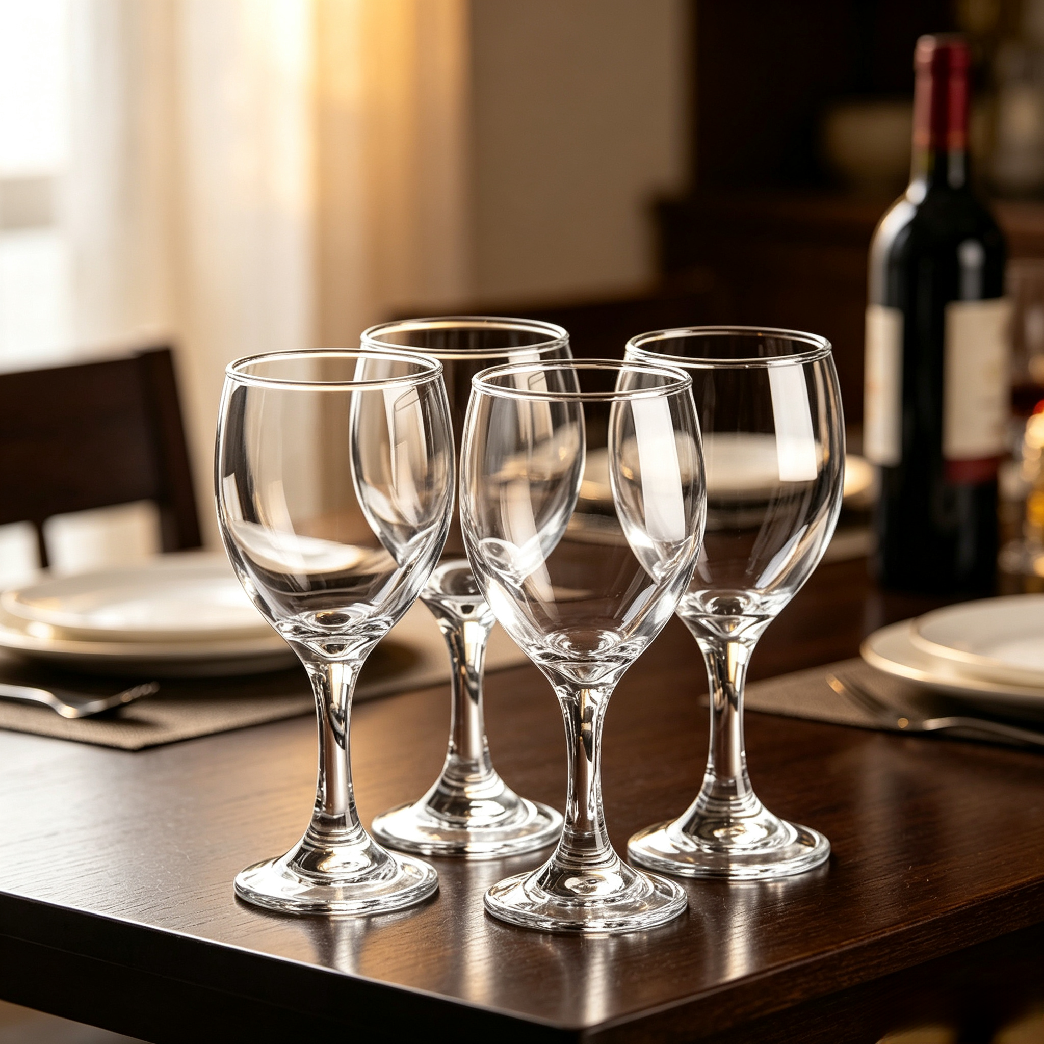 2/4/6Pcs Clear Red Wine Glasses Transparent Goblet Glass Cup For Wine Juice Party ，red wine goblet，glass cup set，drinking glasses，home tableware，bar glassware，party cups，