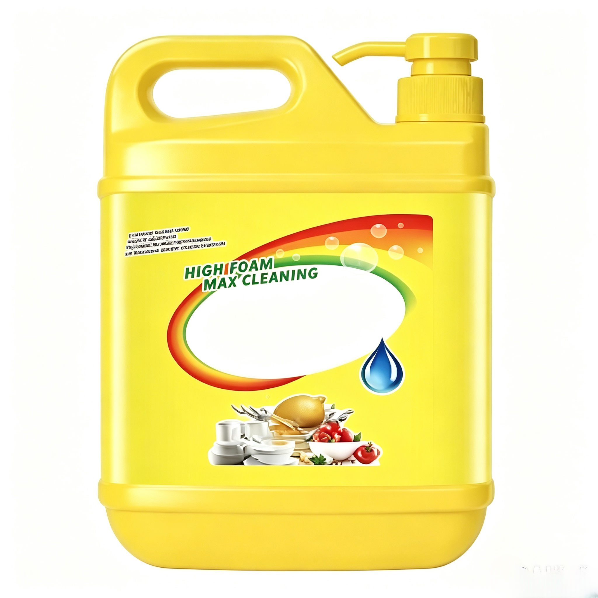 1.5L Lemon Dishwashing Liquid Bottle, Kitchen Dish Soap for Oil Stain Remover, Home Use Dish Cleaner
