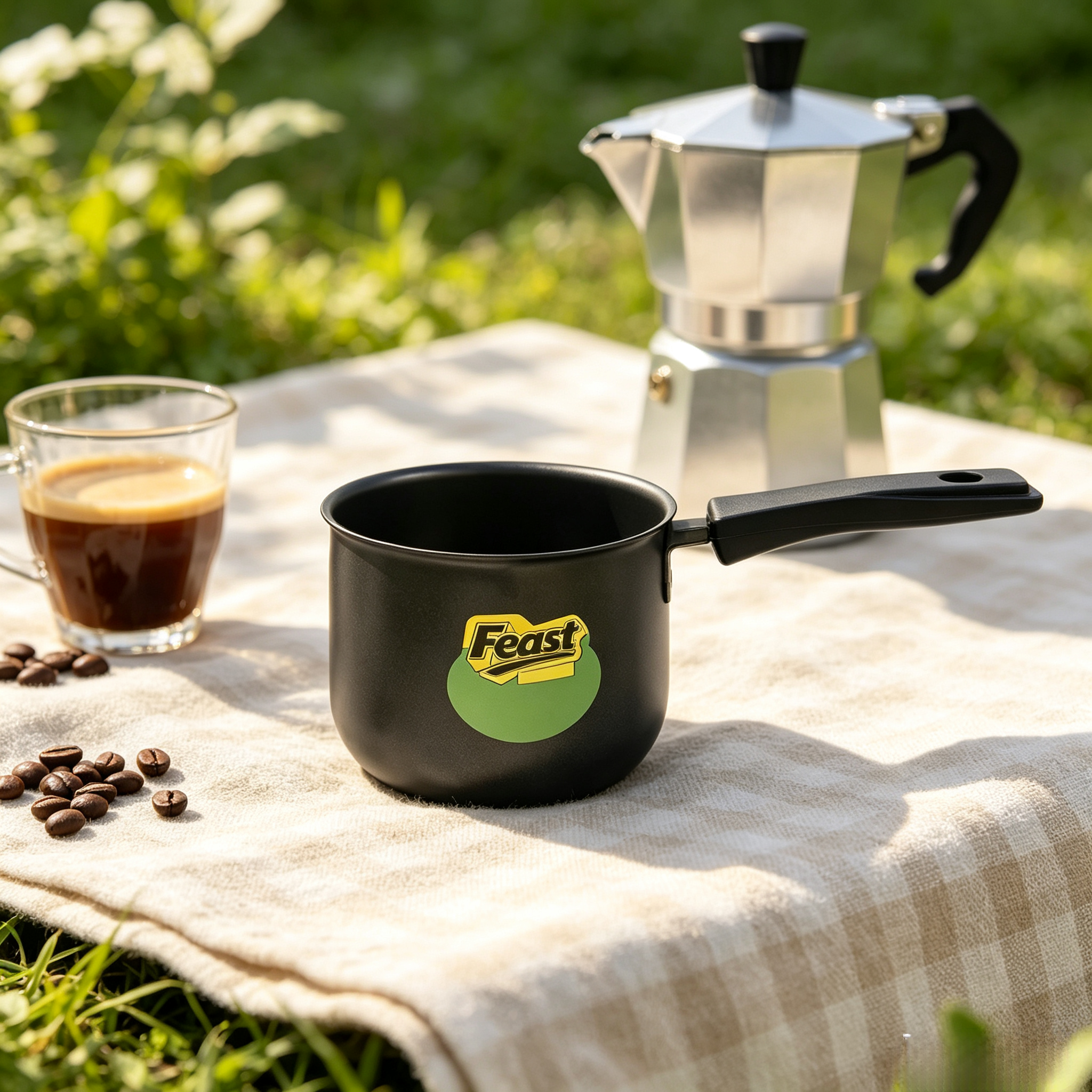 Coffee Pot & Coffee Mug Set with Heat Resistant Handle, Non-Scald Handle Tea Pot, Portable Coffee Cup for Home Kitchen, Making Coffee, Milk & Tea