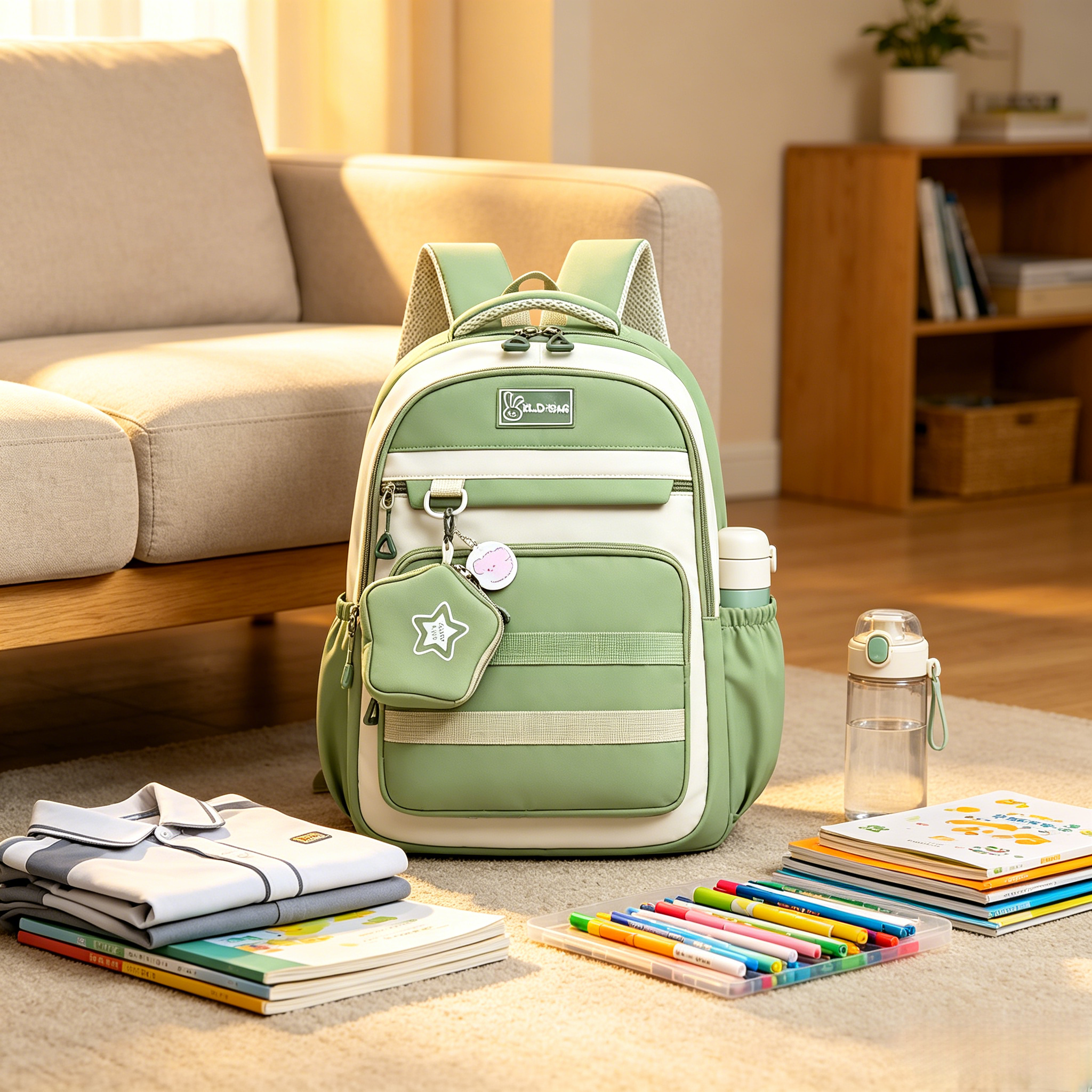 Large Capacity School Backpack , Fashion Casual Daily Commute Bag, Lightweight Waterproof Travel Backpack, Multi Pocket  Business Trip Outdoor Daypack With Detachable Mini Coin Purse