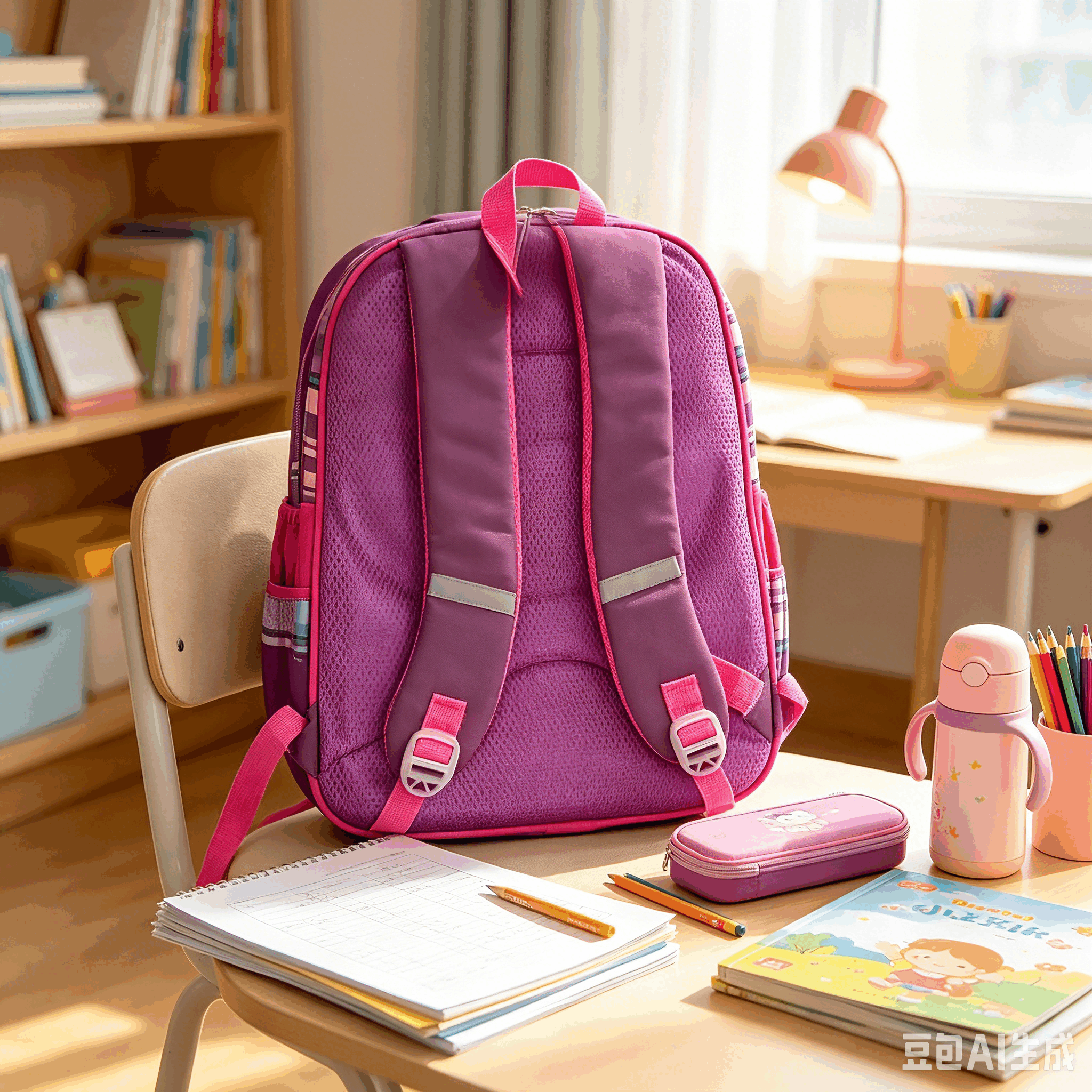 Cute Cartoon Kids School Backpack Lightweight Breathable Back Strap Children School Bag,Cartoon  Schoolbag