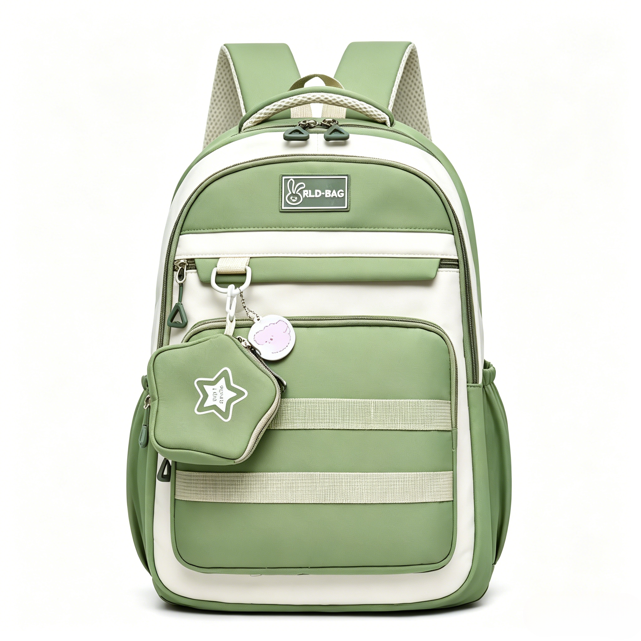 Large Capacity School Backpack , Fashion Casual Daily Commute Bag, Lightweight Waterproof Travel Backpack, Multi Pocket  Business Trip Outdoor Daypack With Detachable Mini Coin Purse