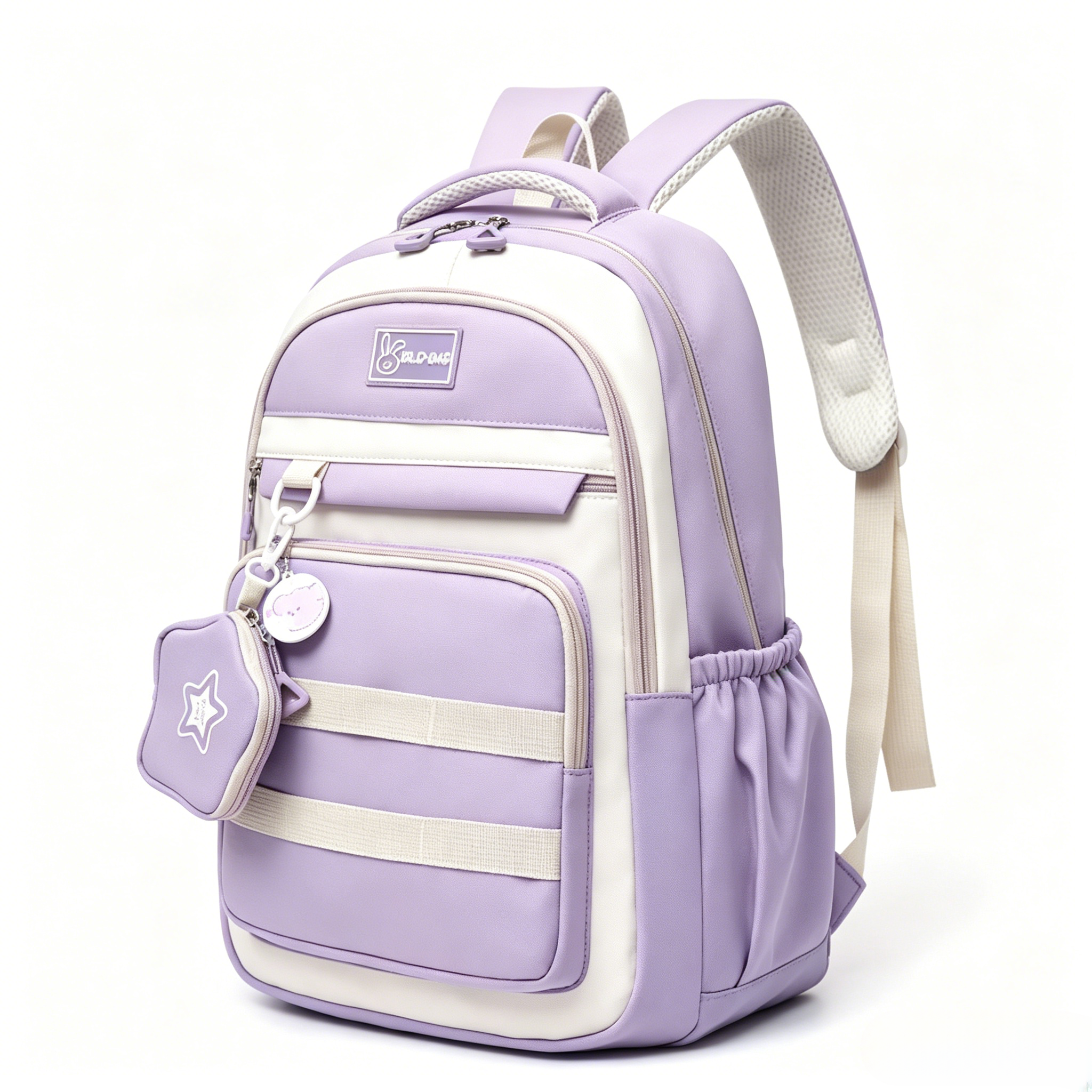 Large Capacity School Backpack , Fashion Casual Daily Commute Bag, Lightweight Waterproof Travel Backpack, Multi Pocket  Business Trip Outdoor Daypack With Detachable Mini Coin Purse