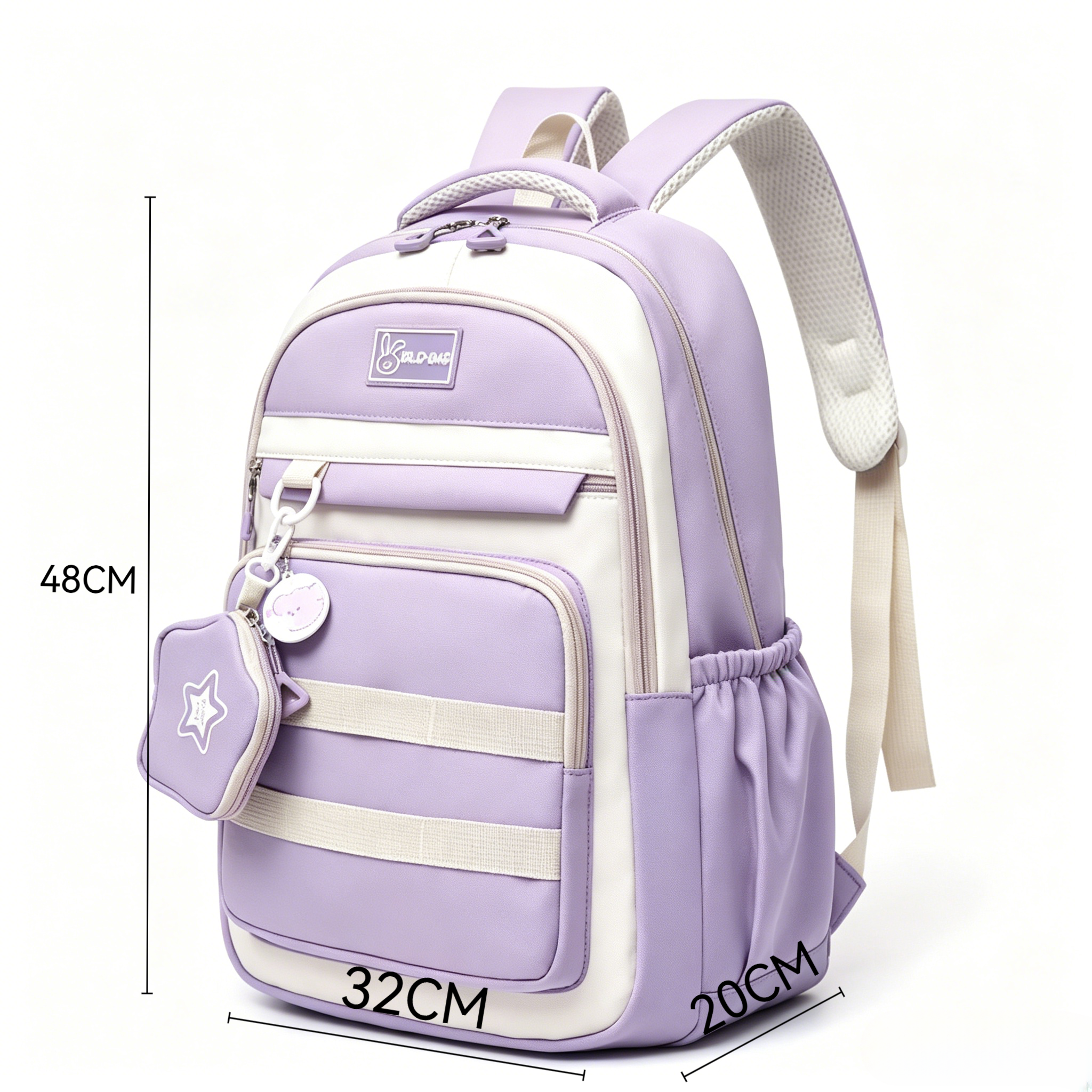Large Capacity School Backpack , Fashion Casual Daily Commute Bag, Lightweight Waterproof Travel Backpack, Multi Pocket  Business Trip Outdoor Daypack With Detachable Mini Coin Purse