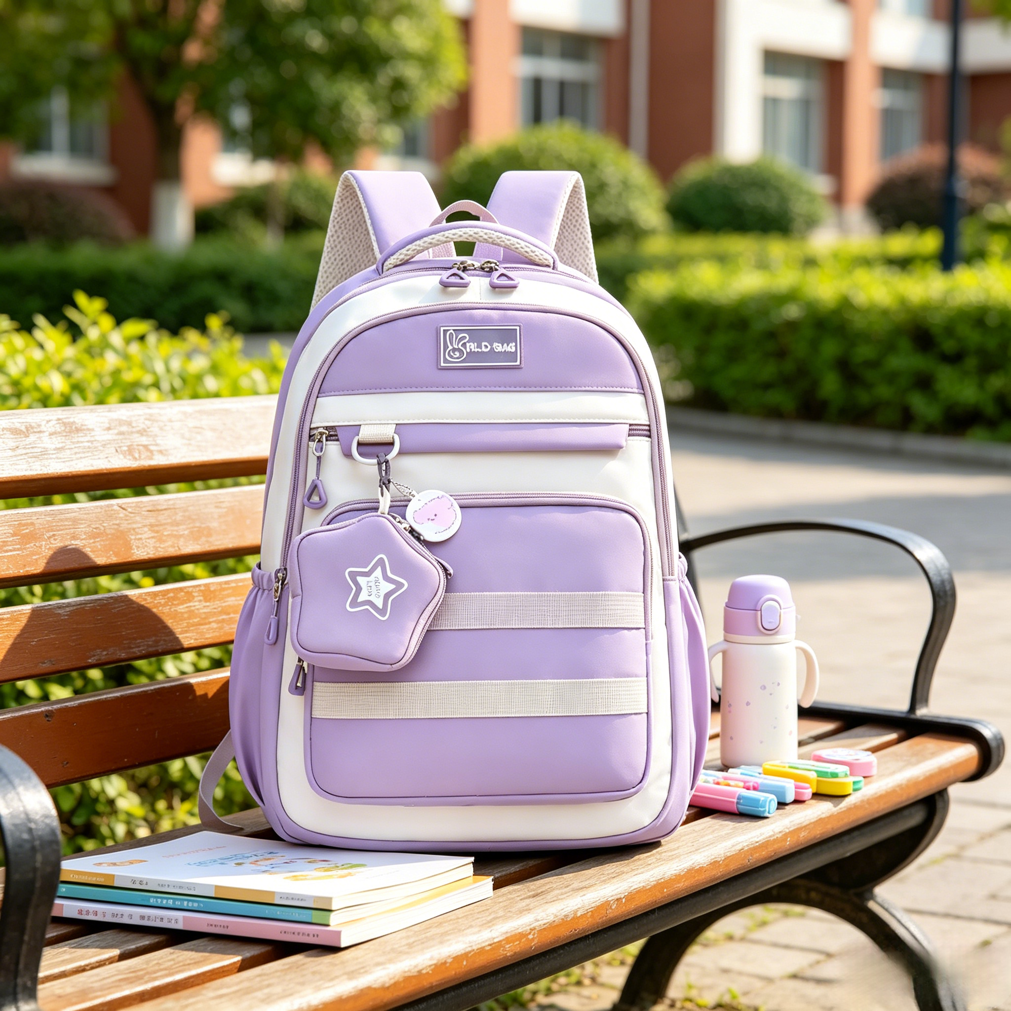 Large Capacity School Backpack , Fashion Casual Daily Commute Bag, Lightweight Waterproof Travel Backpack, Multi Pocket  Business Trip Outdoor Daypack With Detachable Mini Coin Purse