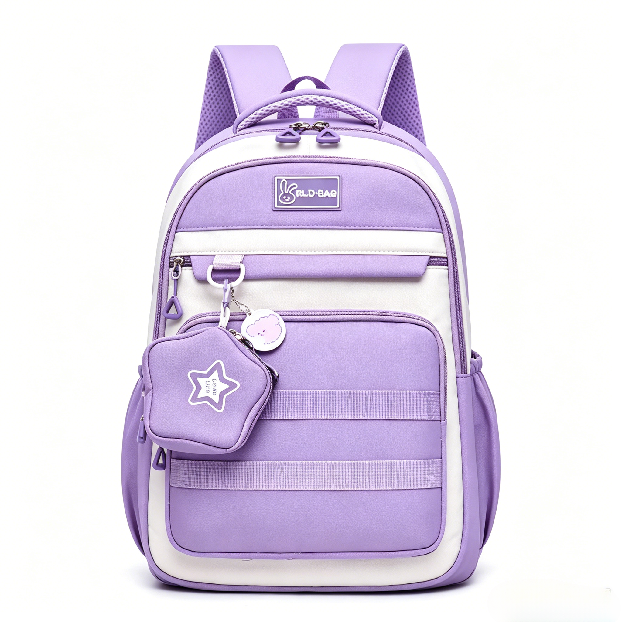 Large Capacity School Backpack , Fashion Casual Daily Commute Bag, Lightweight Waterproof Travel Backpack, Multi Pocket  Business Trip Outdoor Daypack With Detachable Mini Coin Purse