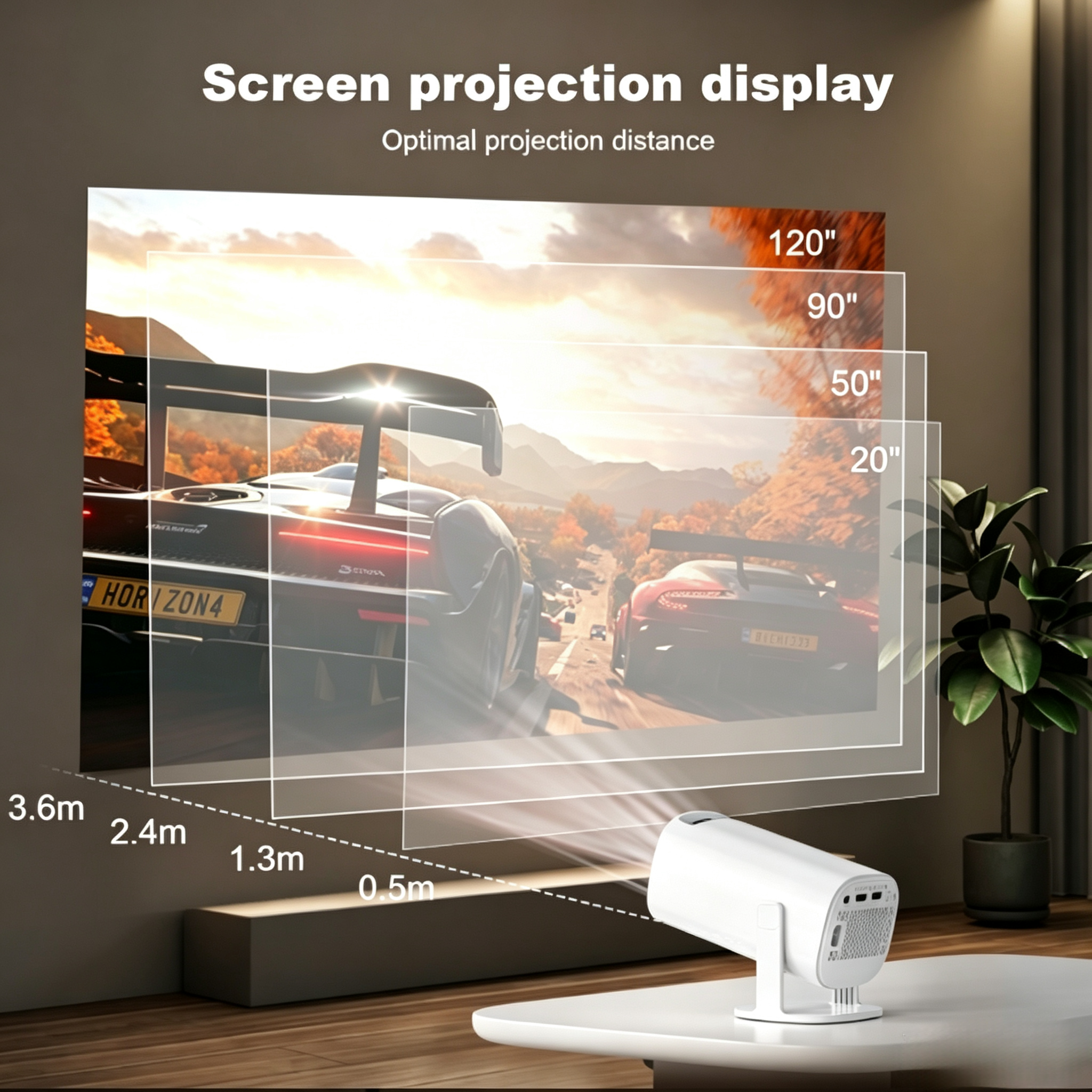 P30 Portable Smart Projector HD Wireless Screen Mirroring Home Cinema Projector For Wall Projection With 2 Game Controllers
